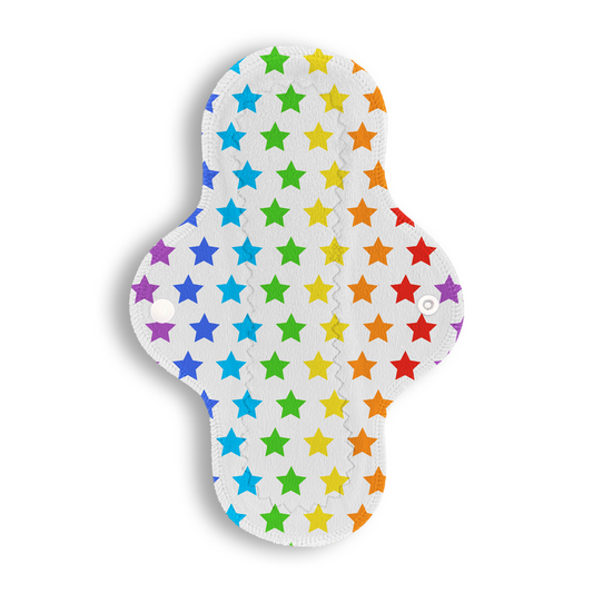 Regular estrellas colores fondo blanco 26 cms