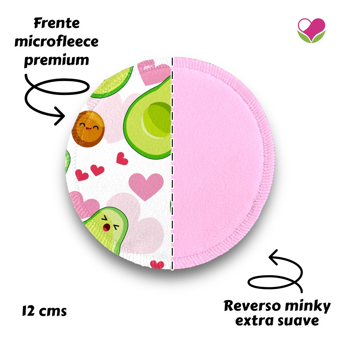 Desmaquillantes aguacate pack 5 piezas 12 cms