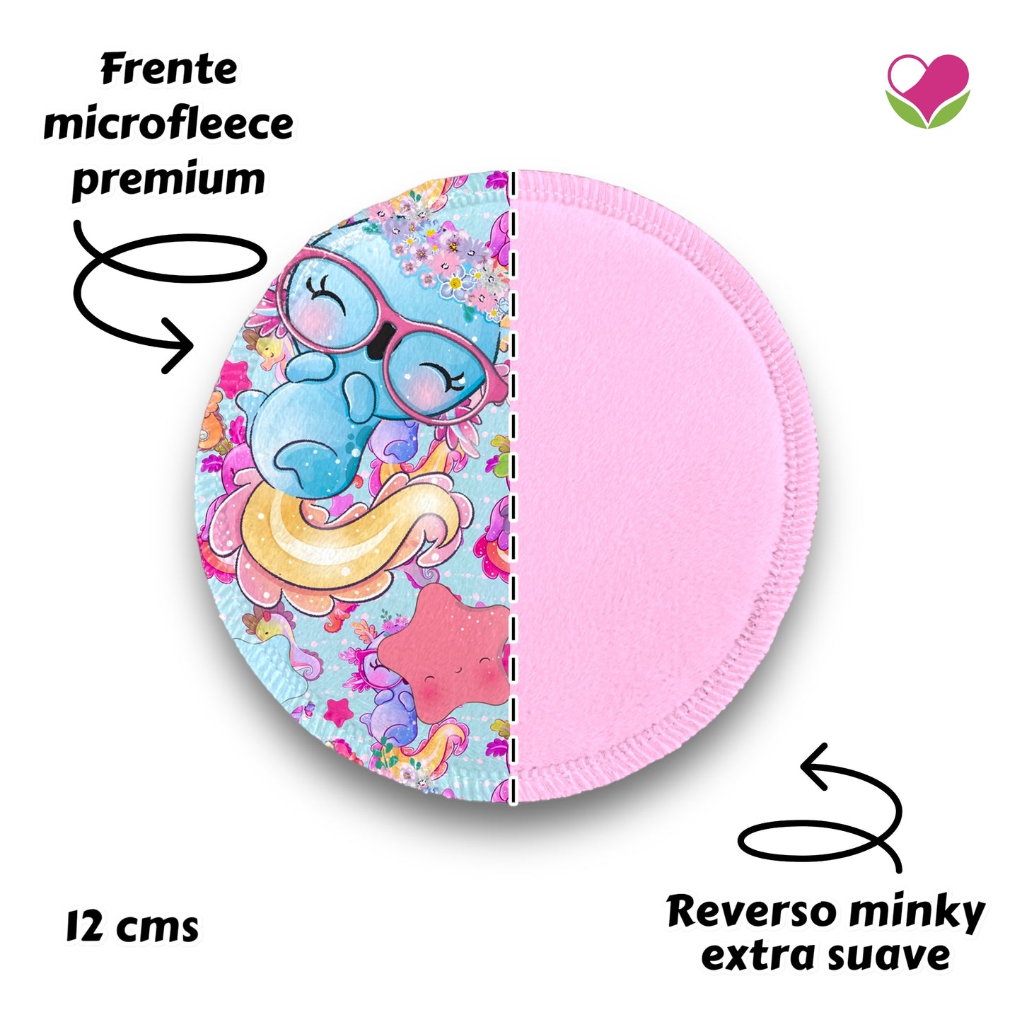 Desmaquillantes ajolotes pack 5 piezas 12 cms