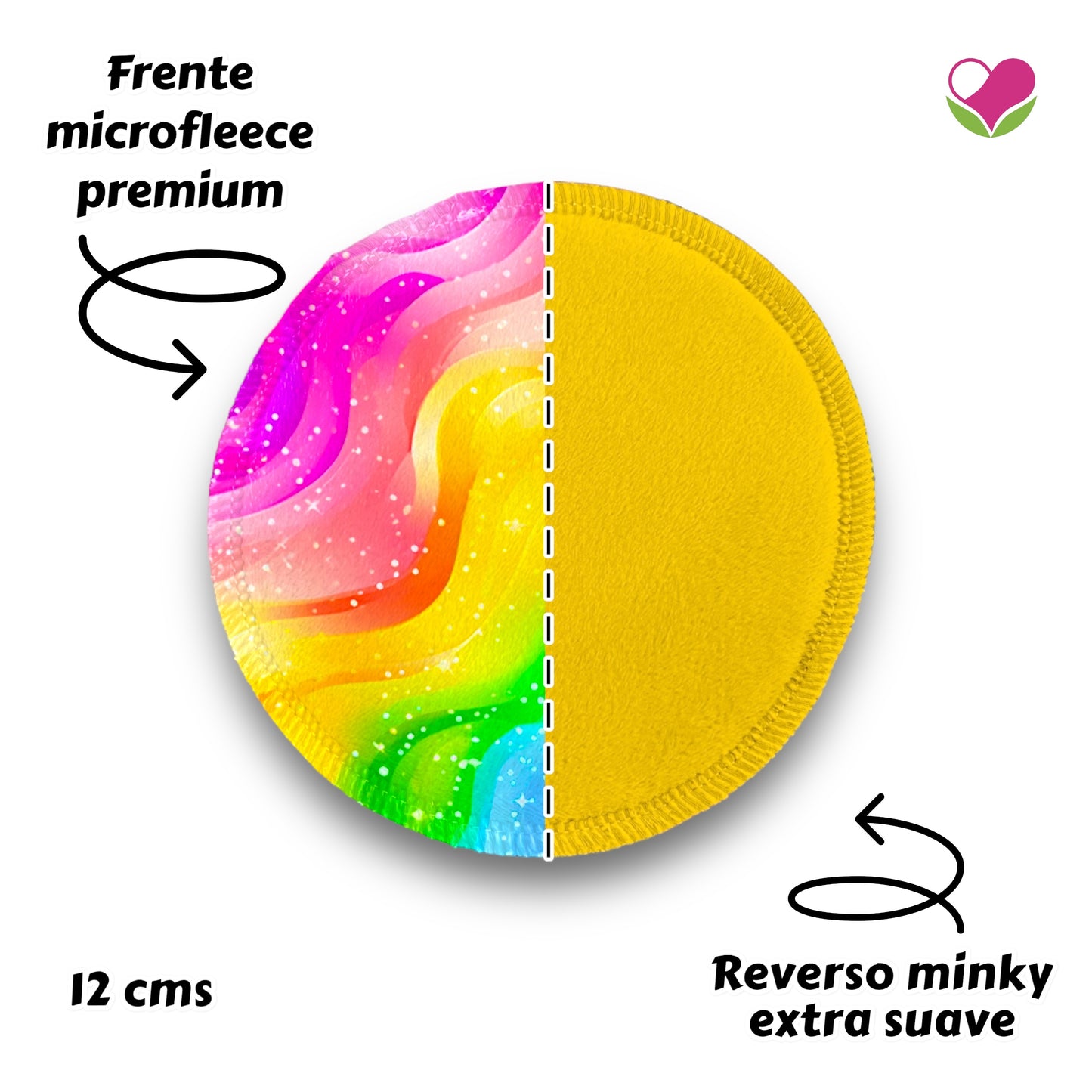 Desmaquillantes arcoiris ondas pack 5 piezas 12 cms