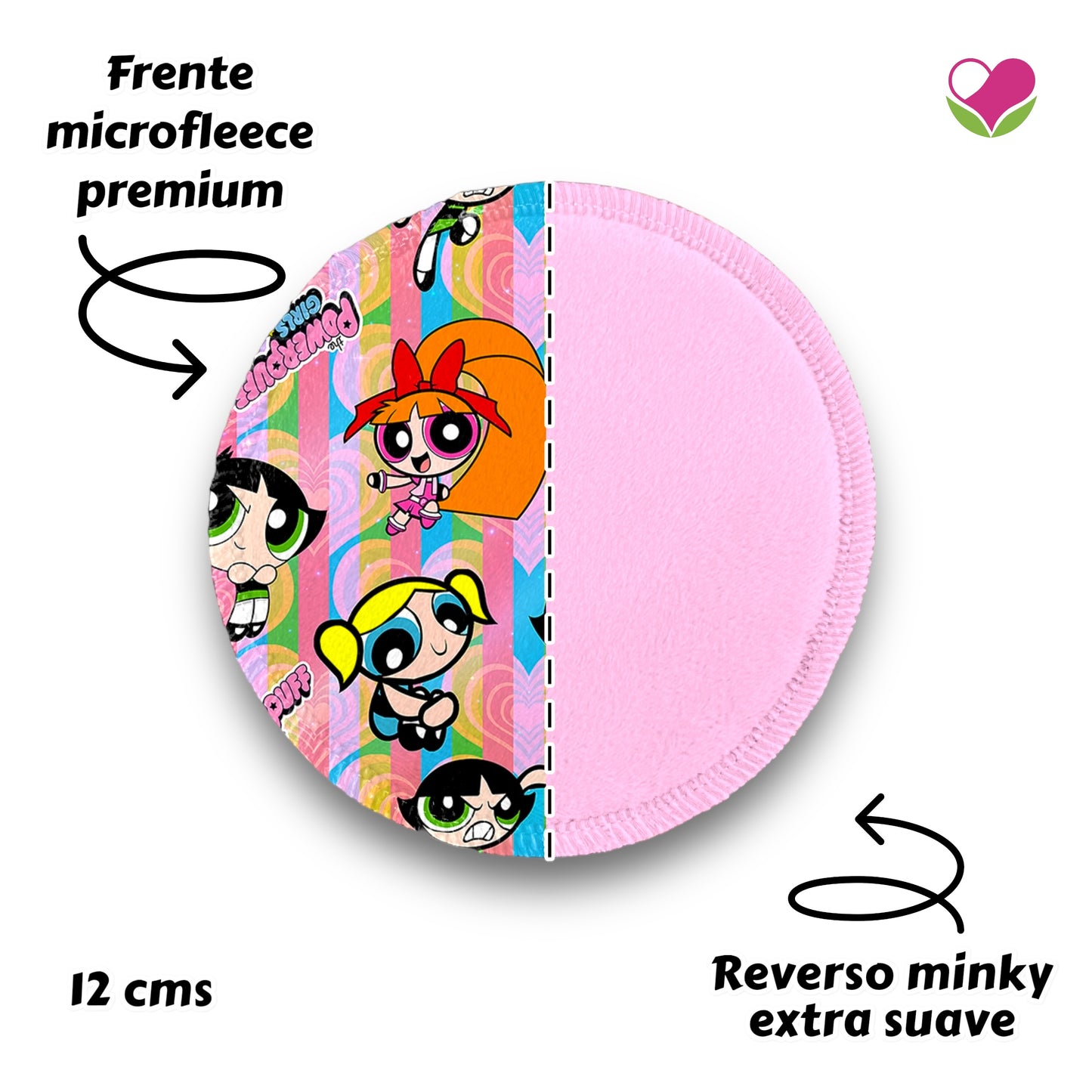 Desmaquillantes chicas franjas pack 5 piezas 12 cms