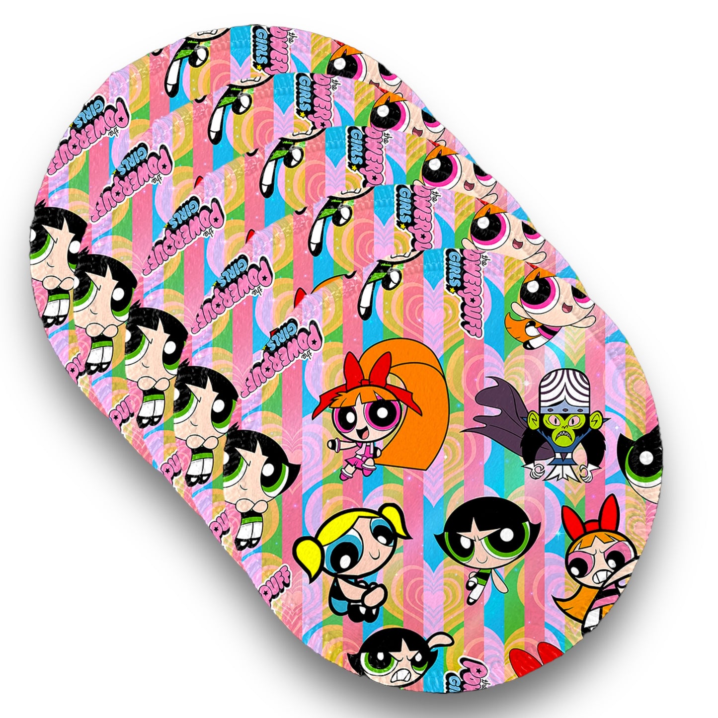 Desmaquillantes chicas franjas pack 5 piezas 12 cms