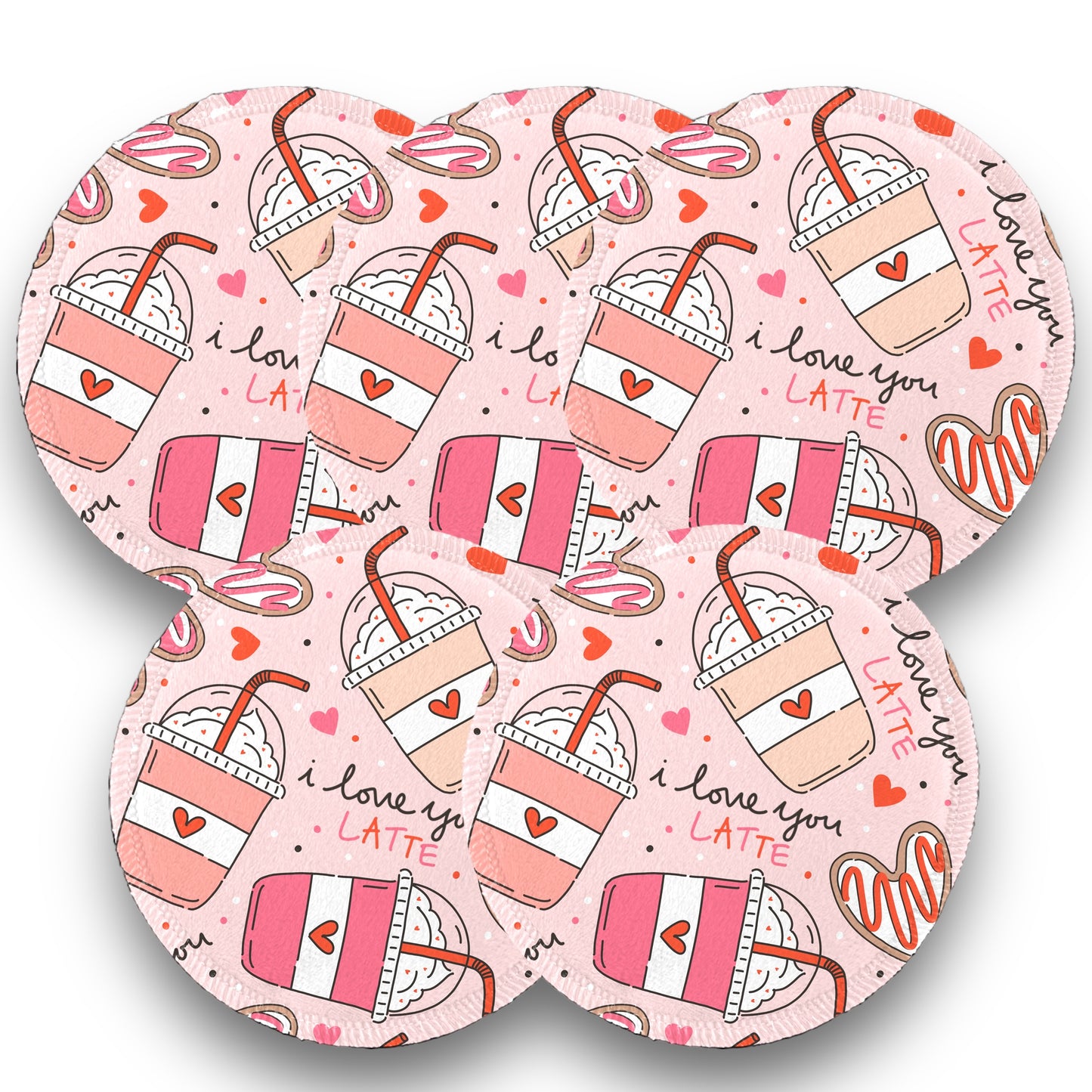 Desmaquillantes coffe latte pack 5 piezas 12 cms