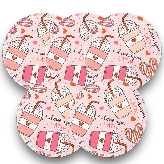 Desmaquillantes coffe latte pack 5 piezas 12 cms