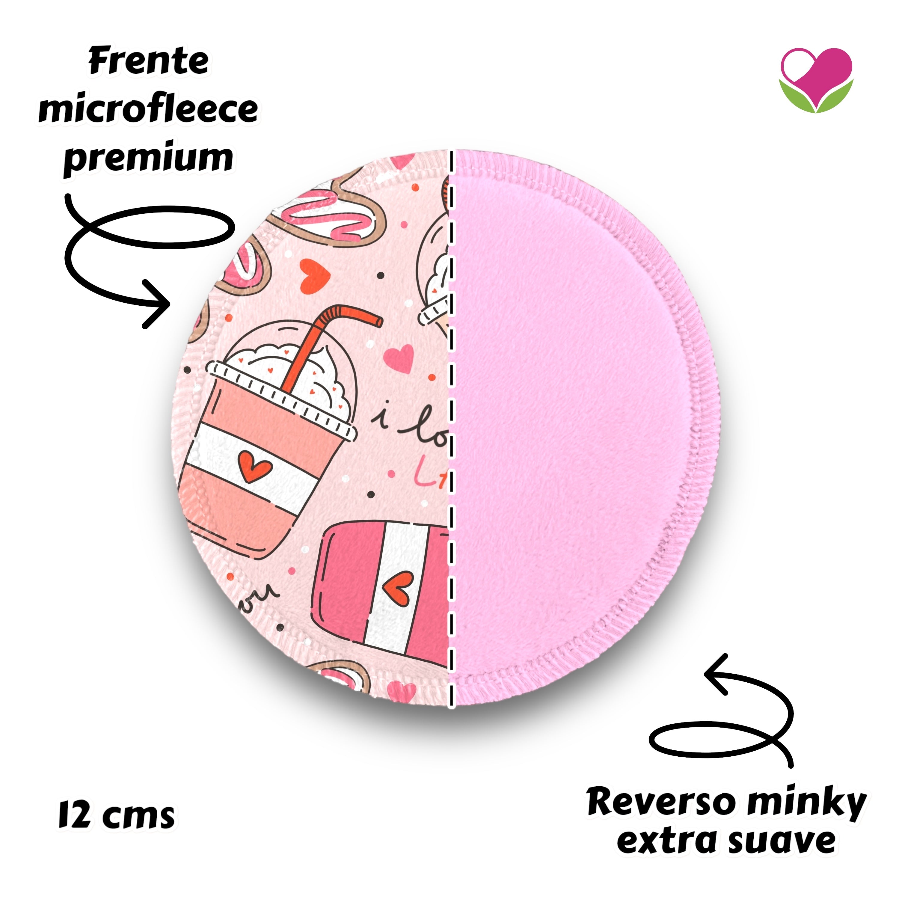 Desmaquillantes coffe latte pack 5 piezas 12 cms