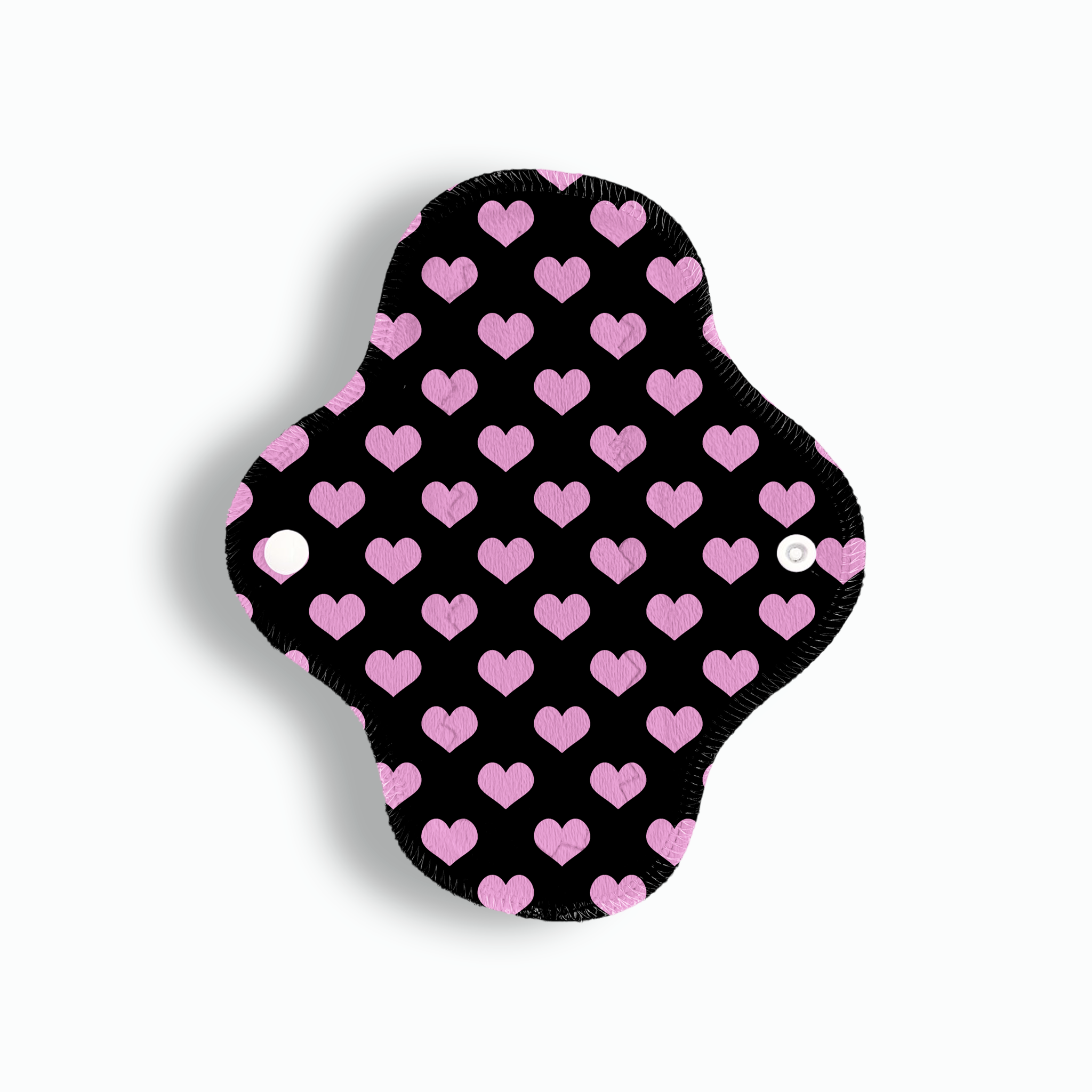 Maxi panti corazones rosa fondo negro 20 cms