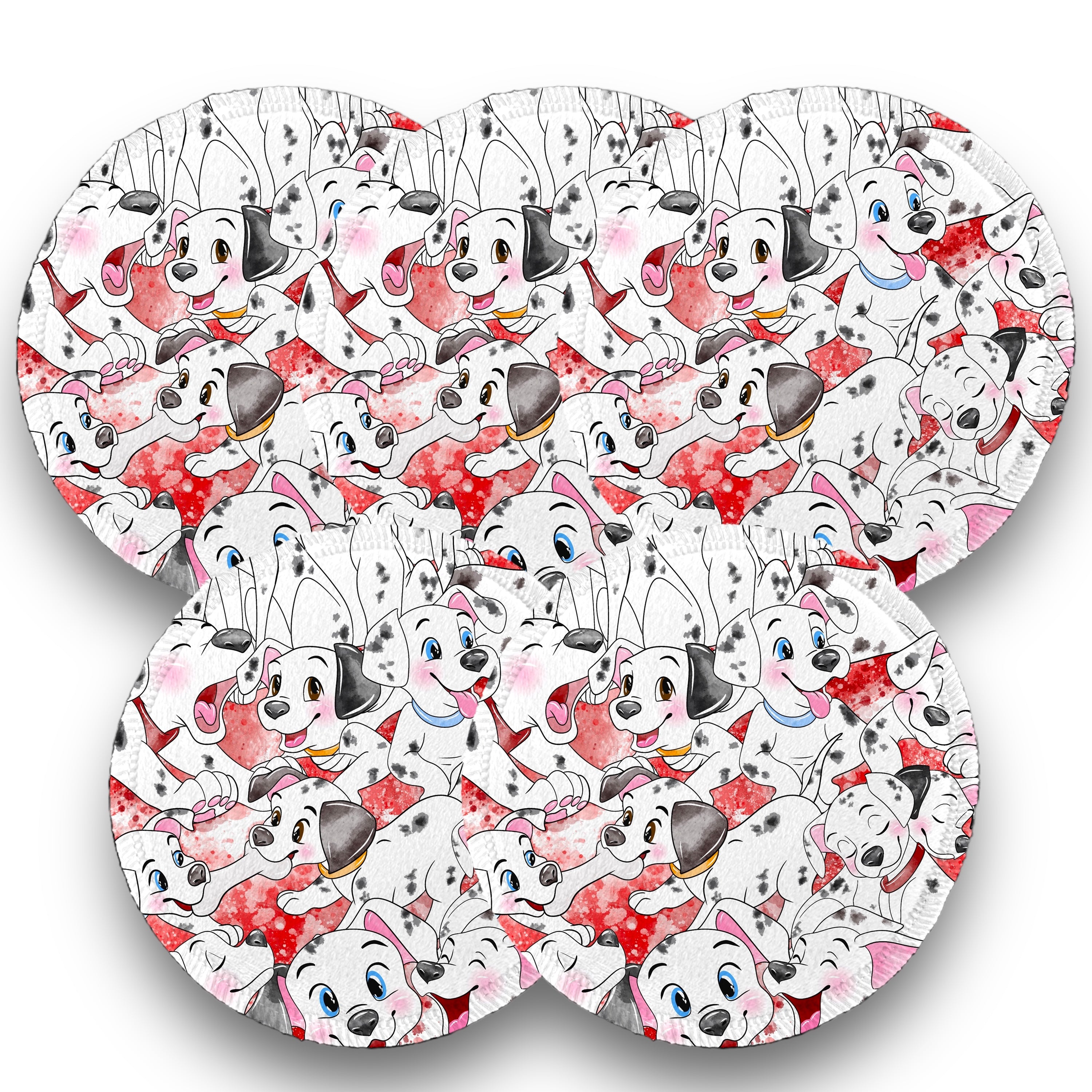 Desmaquillantes dalmatas pack 5 piezas 12 cms