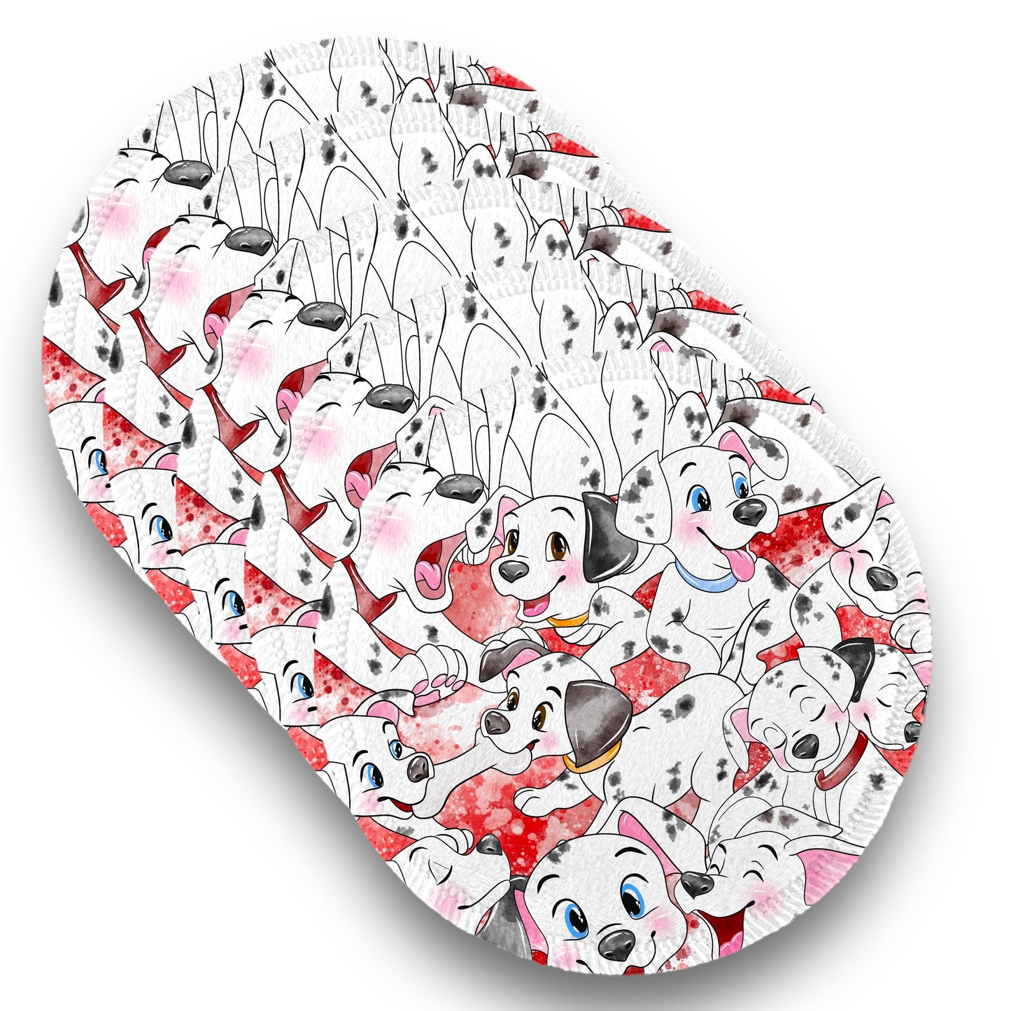 Desmaquillantes dalmatas pack 5 piezas 12 cms