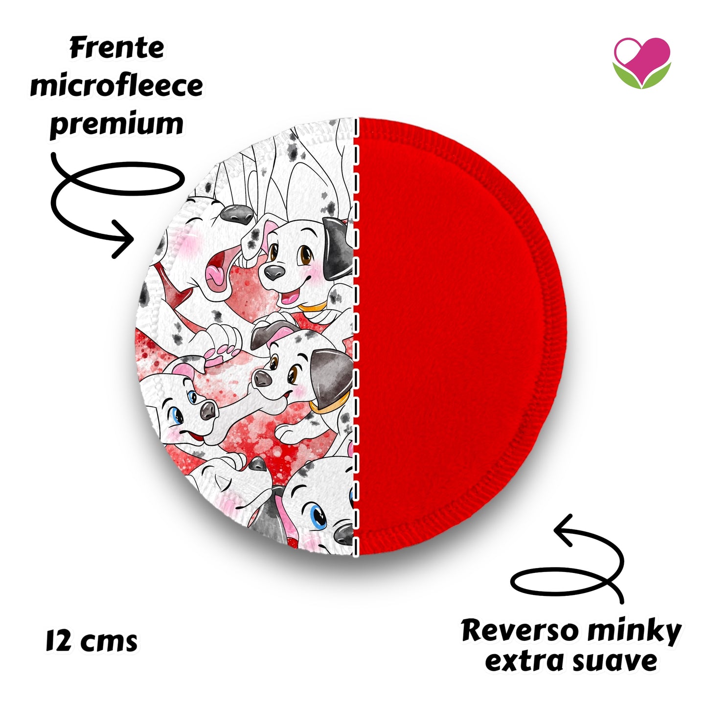 Desmaquillantes dalmatas pack 5 piezas 12 cms