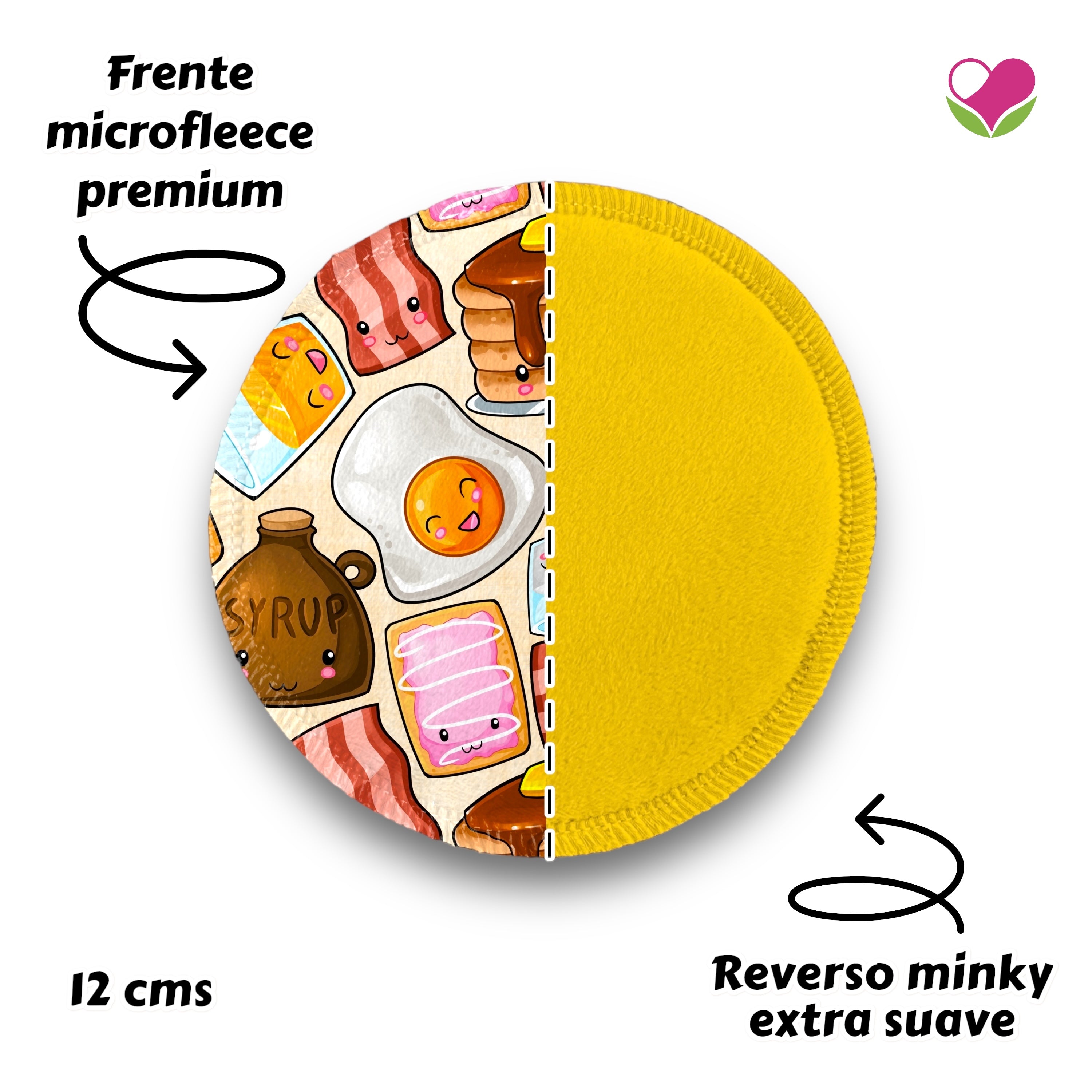 Desmaquillantes desayuno kawaii pack 5 piezas 12 cms