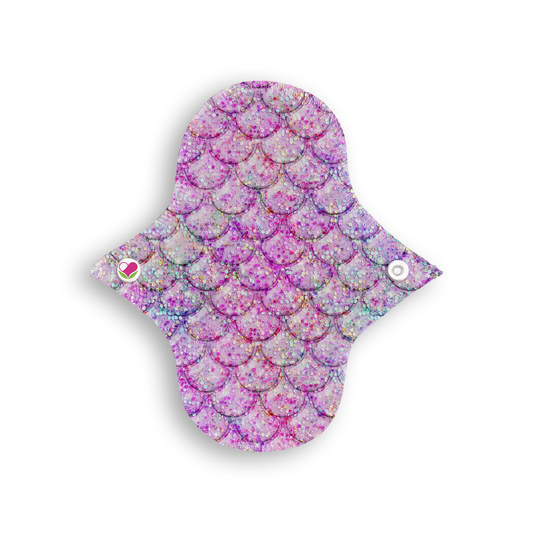 Panti protector escamas glitter rosa 17 cms