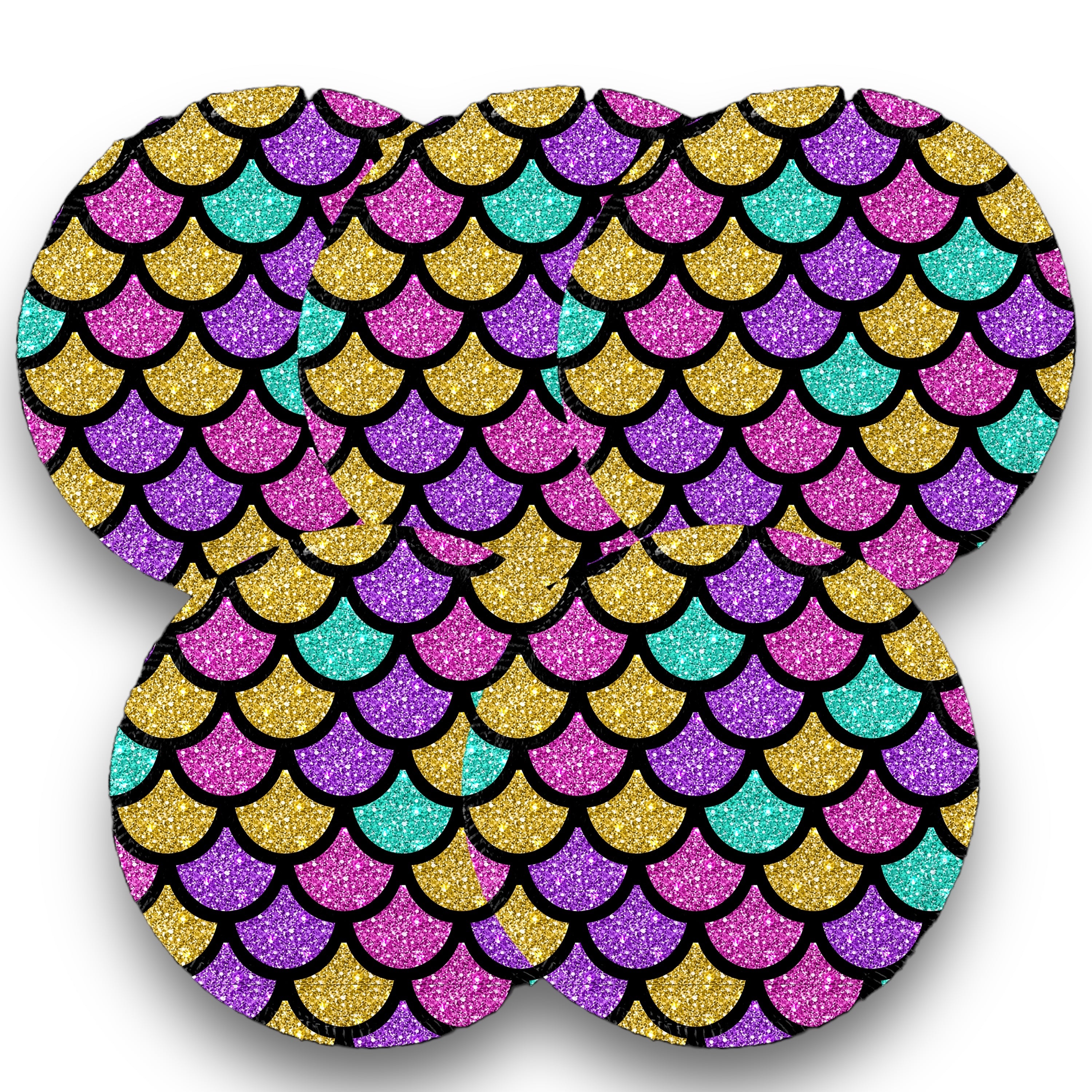 Desmaquillantes escamas morado agua pack 5 piezas 12 cms