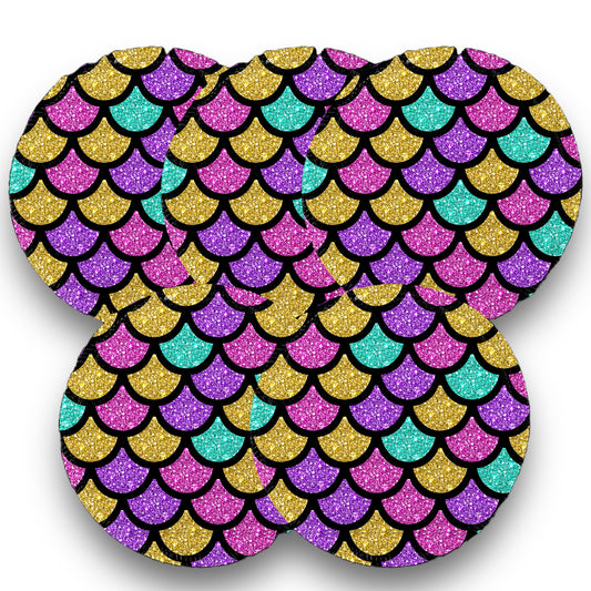 Desmaquillantes escamas morado agua pack 5 piezas 12 cms