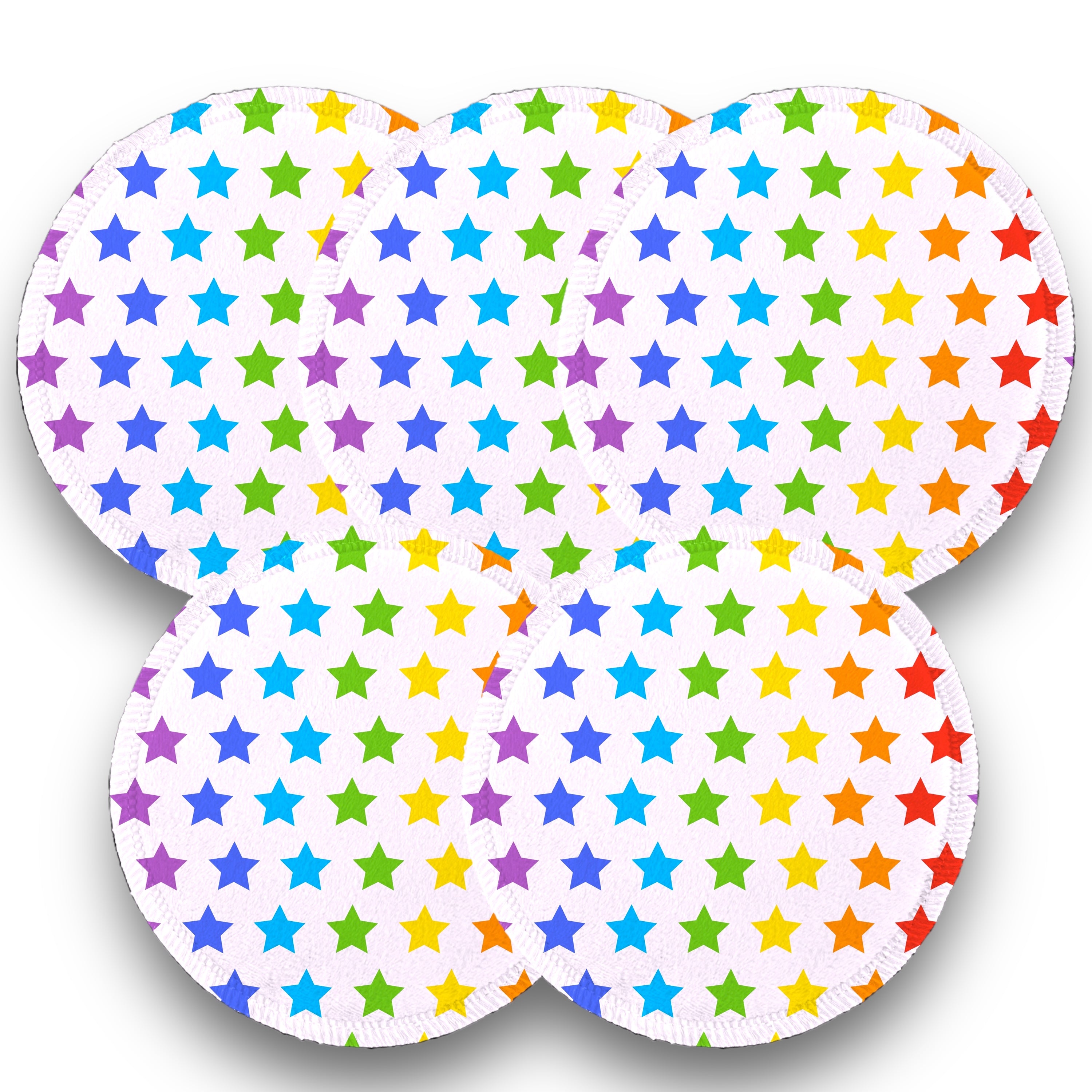 Desmaquillantes estrellas blanco pack 5 piezas 12 cms