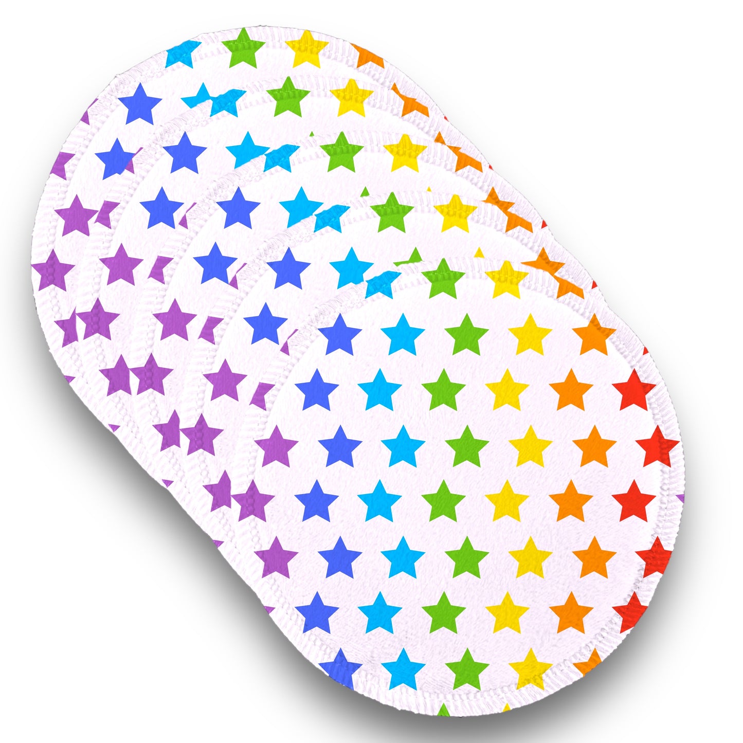 Desmaquillantes estrellas blanco pack 5 piezas 12 cms