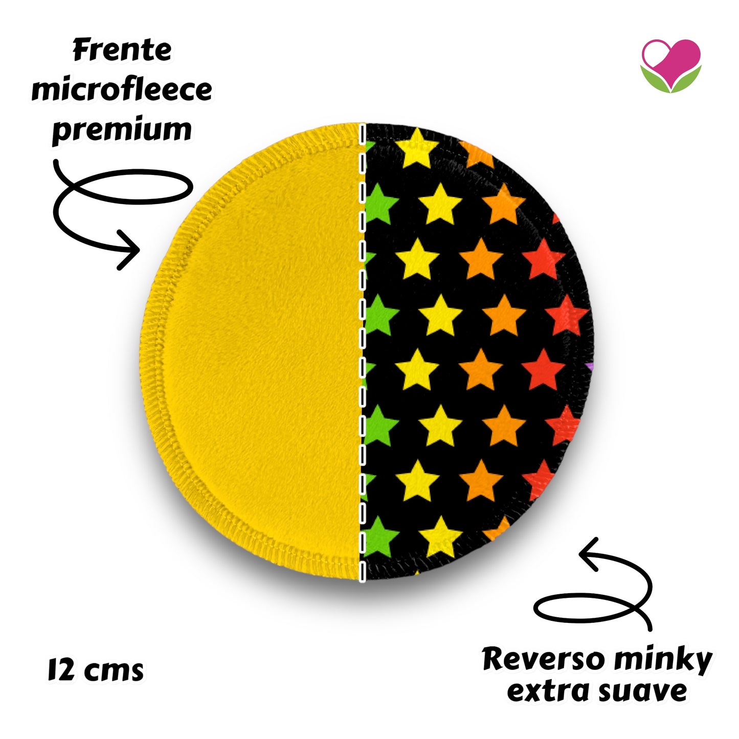 Desmaquillantes estrellas negro pack 5 piezas 12 cms