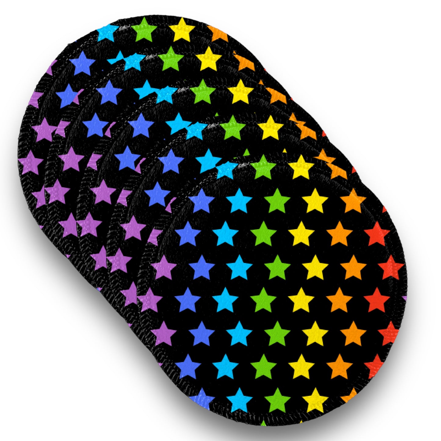 Desmaquillantes estrellas negro pack 5 piezas 12 cms