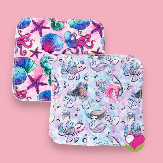 Pack 2 wipes desmaquillantes sirenas arrecife 22 cms