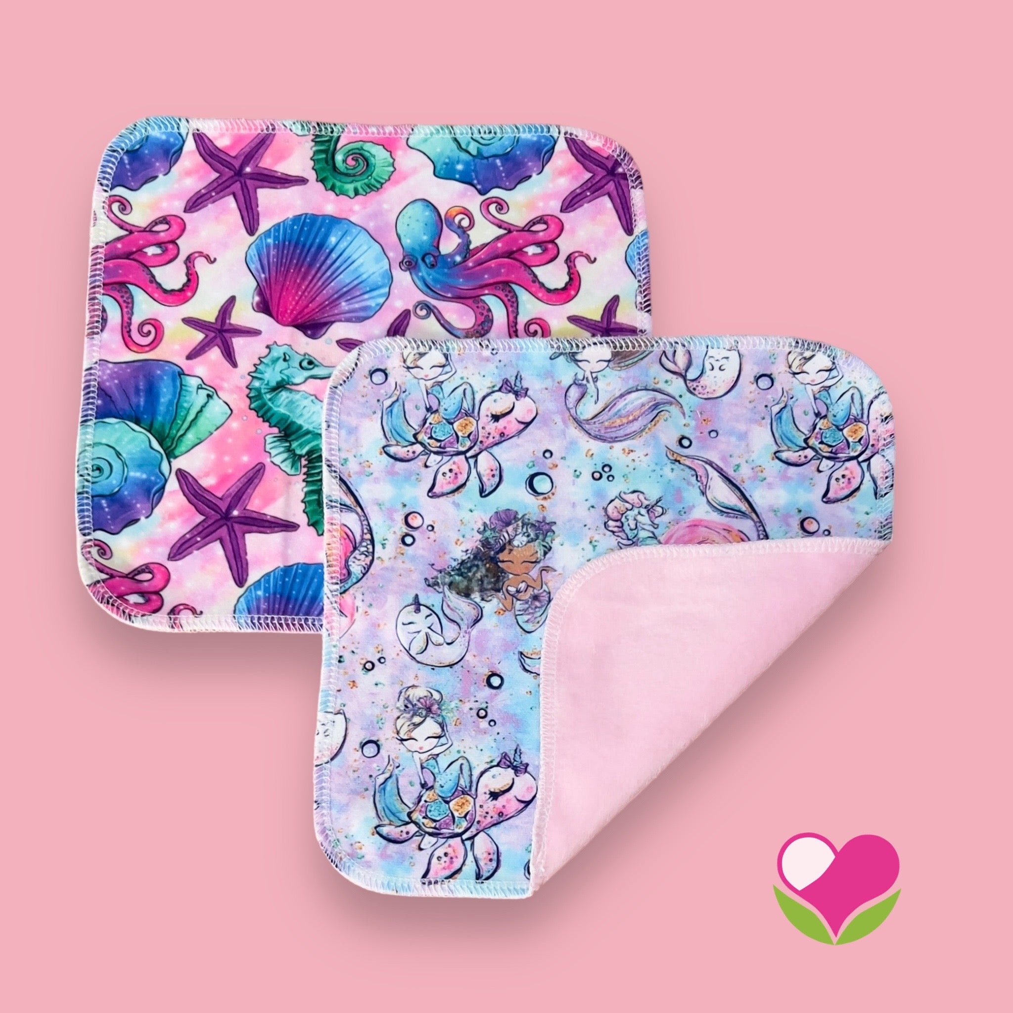 Pack 2 wipes desmaquillantes sirenas arrecife 22 cms