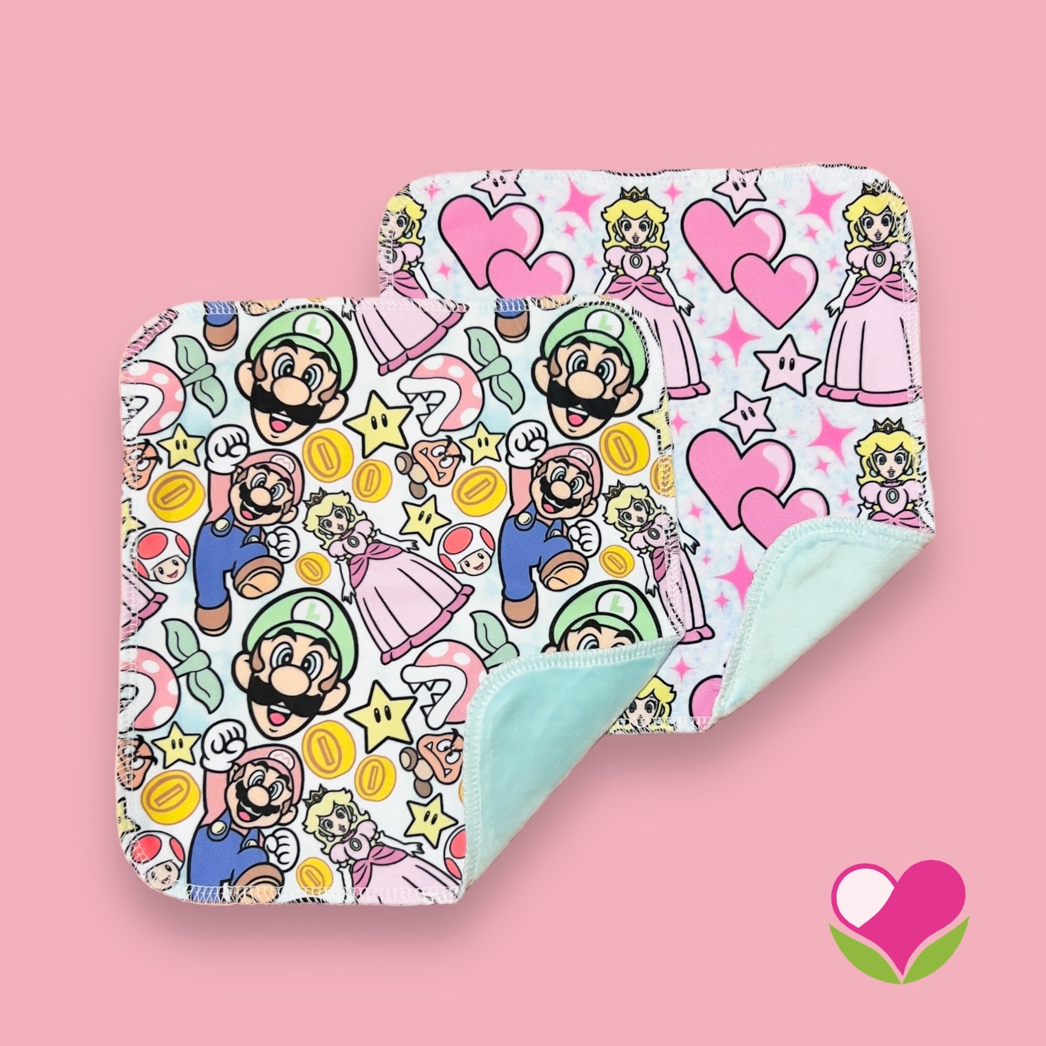 Pack 2 wipes desmaquillantes Mario Peach 22 cms