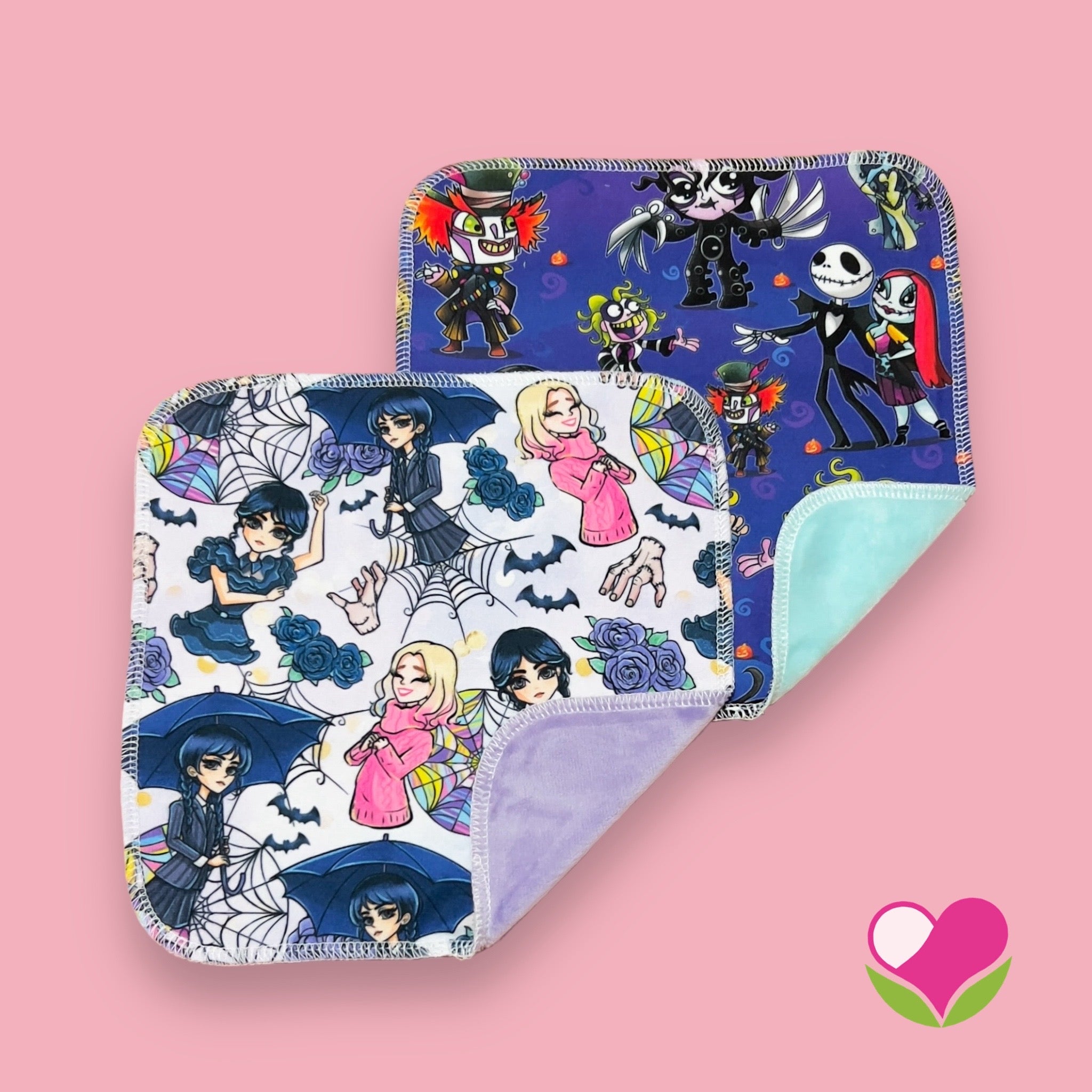 Pack 2 wipes desmaquillantes Merlina Tim Burton 22 cms