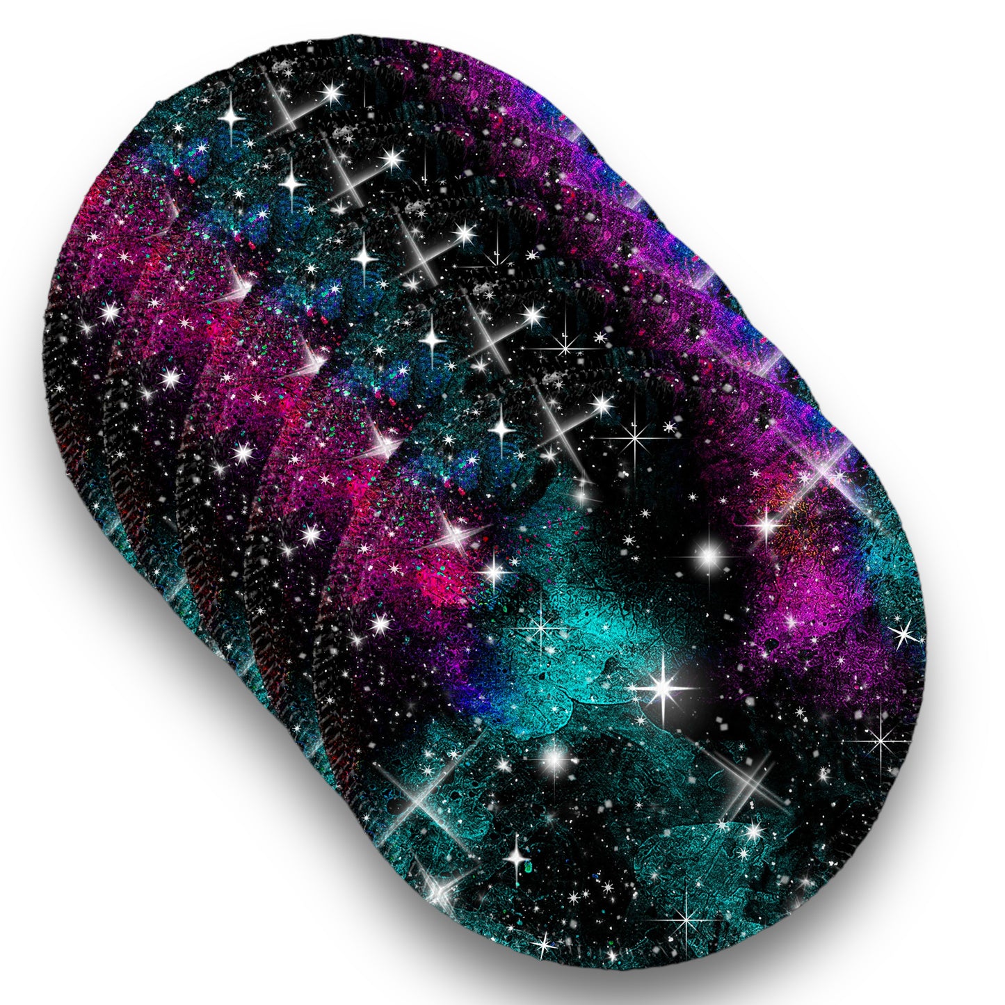 Desmaquillantes galaxias negro agua pack 5 piezas 12 cms