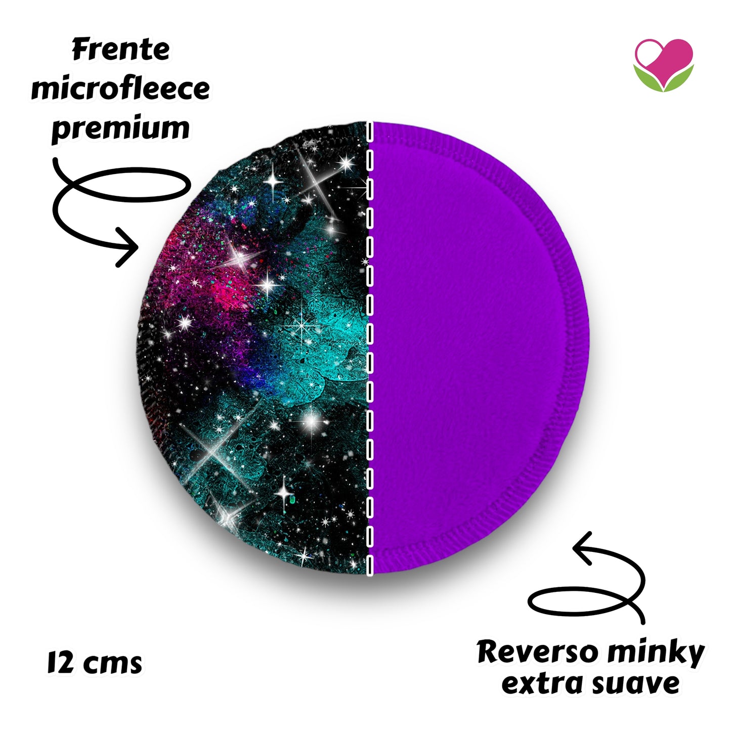 Desmaquillantes galaxias negro agua pack 5 piezas 12 cms