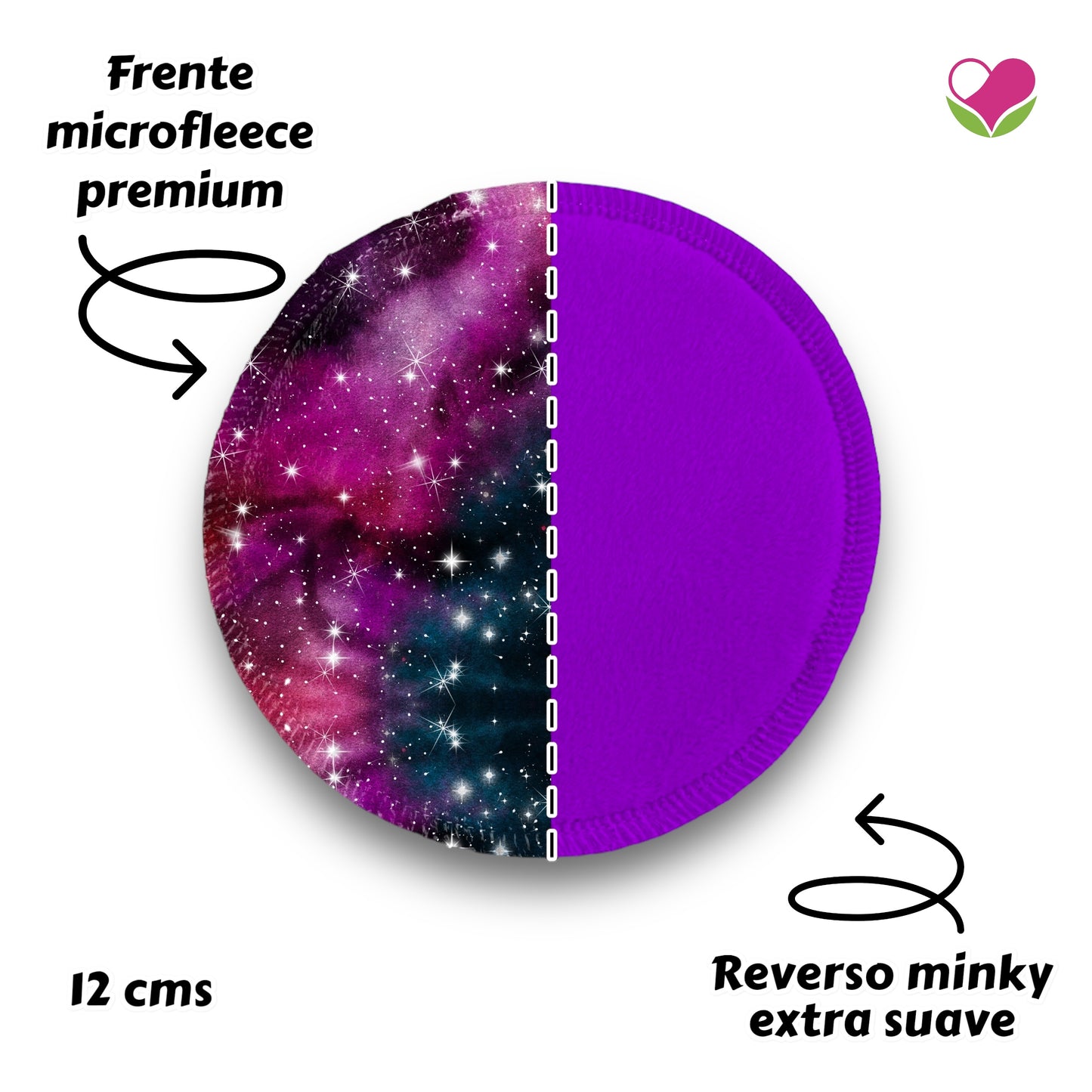 Desmaquillantes galaxias negro fiusha pack 5 piezas 12 cms