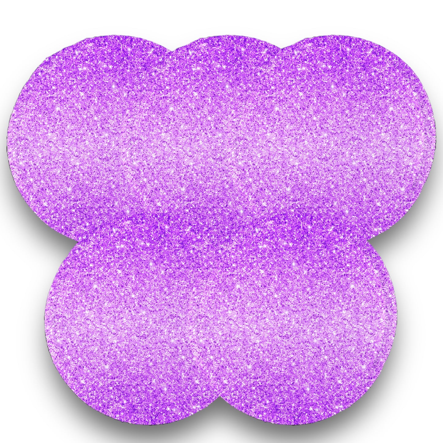 Desmaquillantes glitter lila pack 5 piezas 12 cms