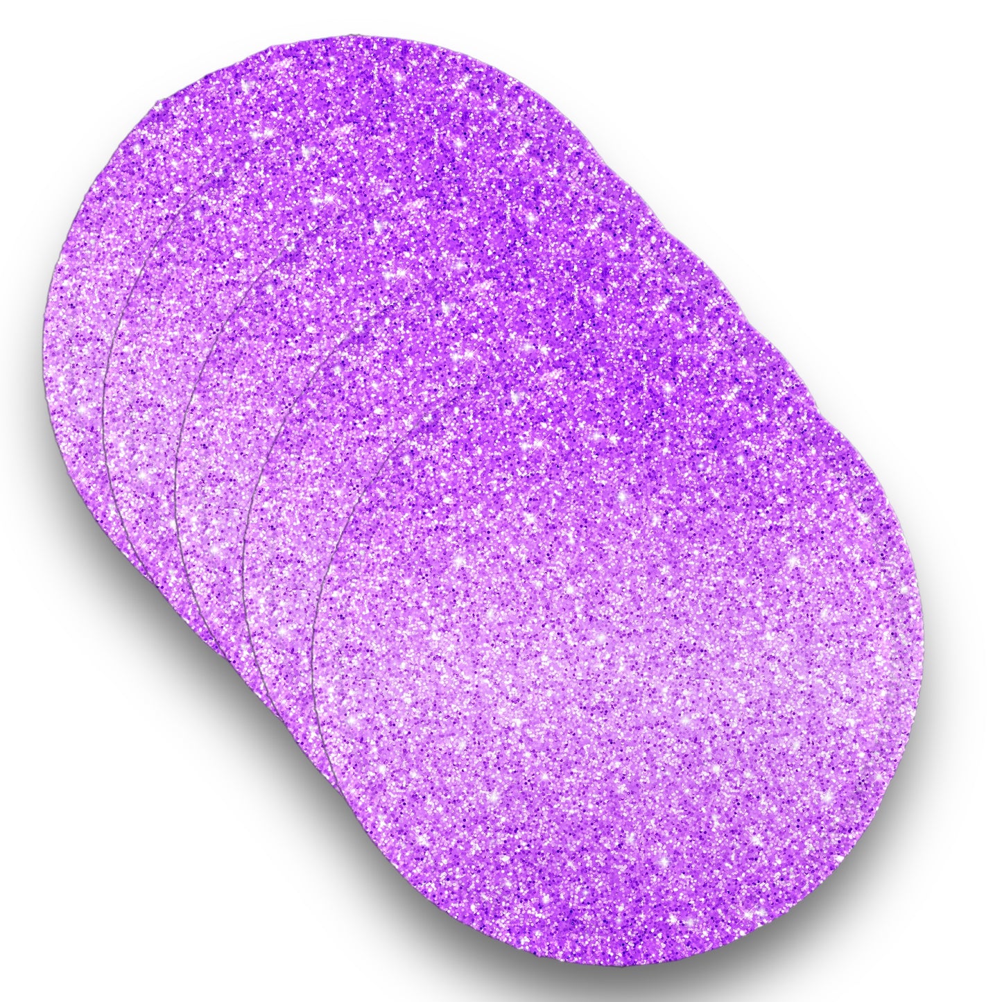 Desmaquillantes glitter lila pack 5 piezas 12 cms