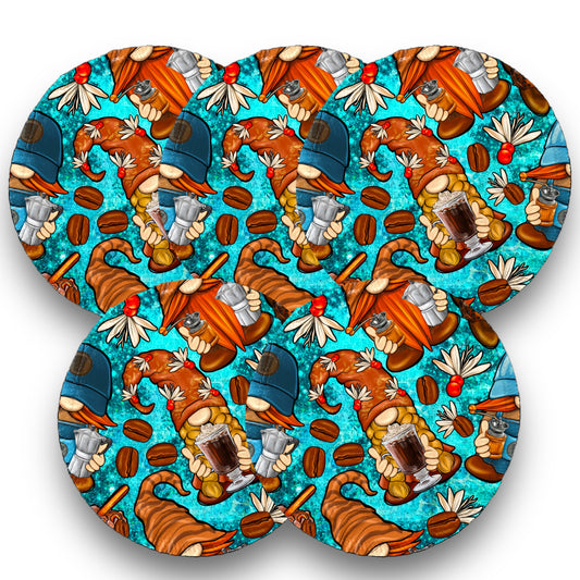 Desmaquillantes gnomos coffe pack 5 piezas 12 cms