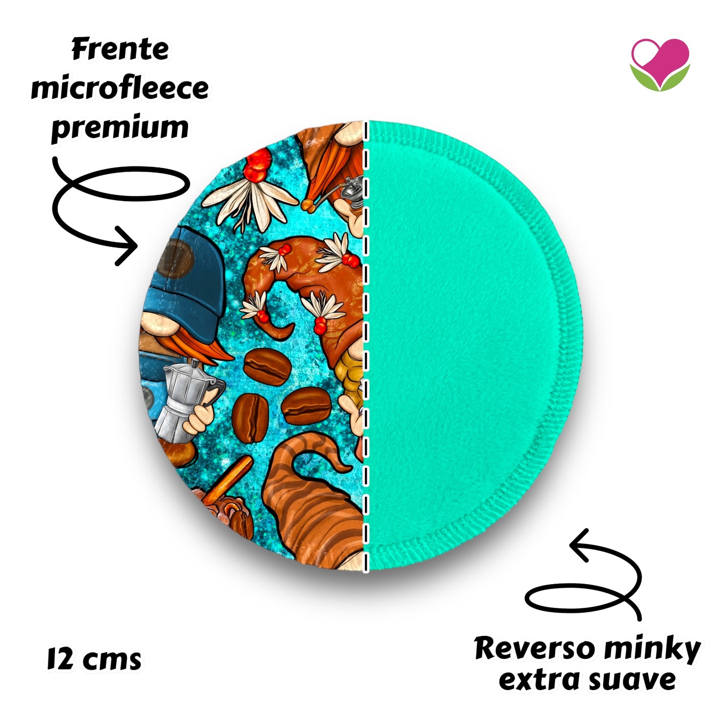 Desmaquillantes gnomos coffe pack 5 piezas 12 cms