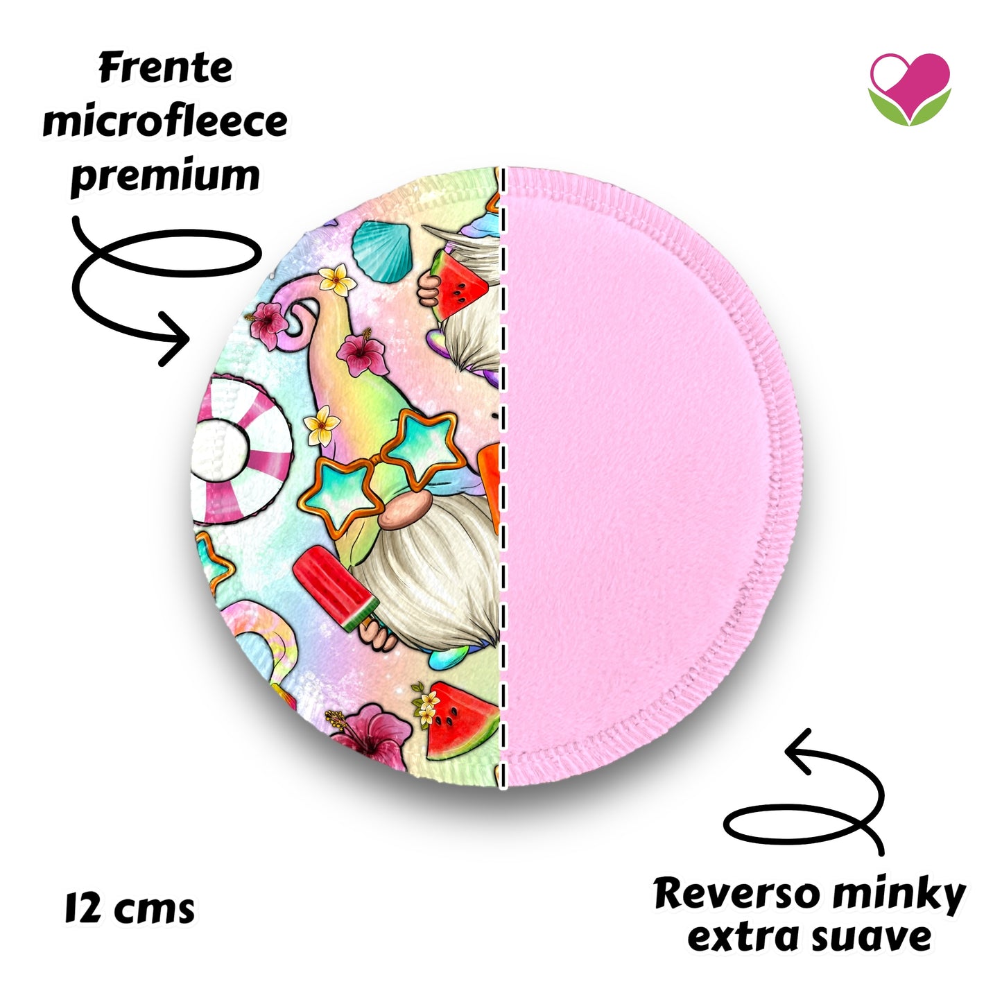 Desmaquillantes gnomos playa pack 5 piezas 12 cms