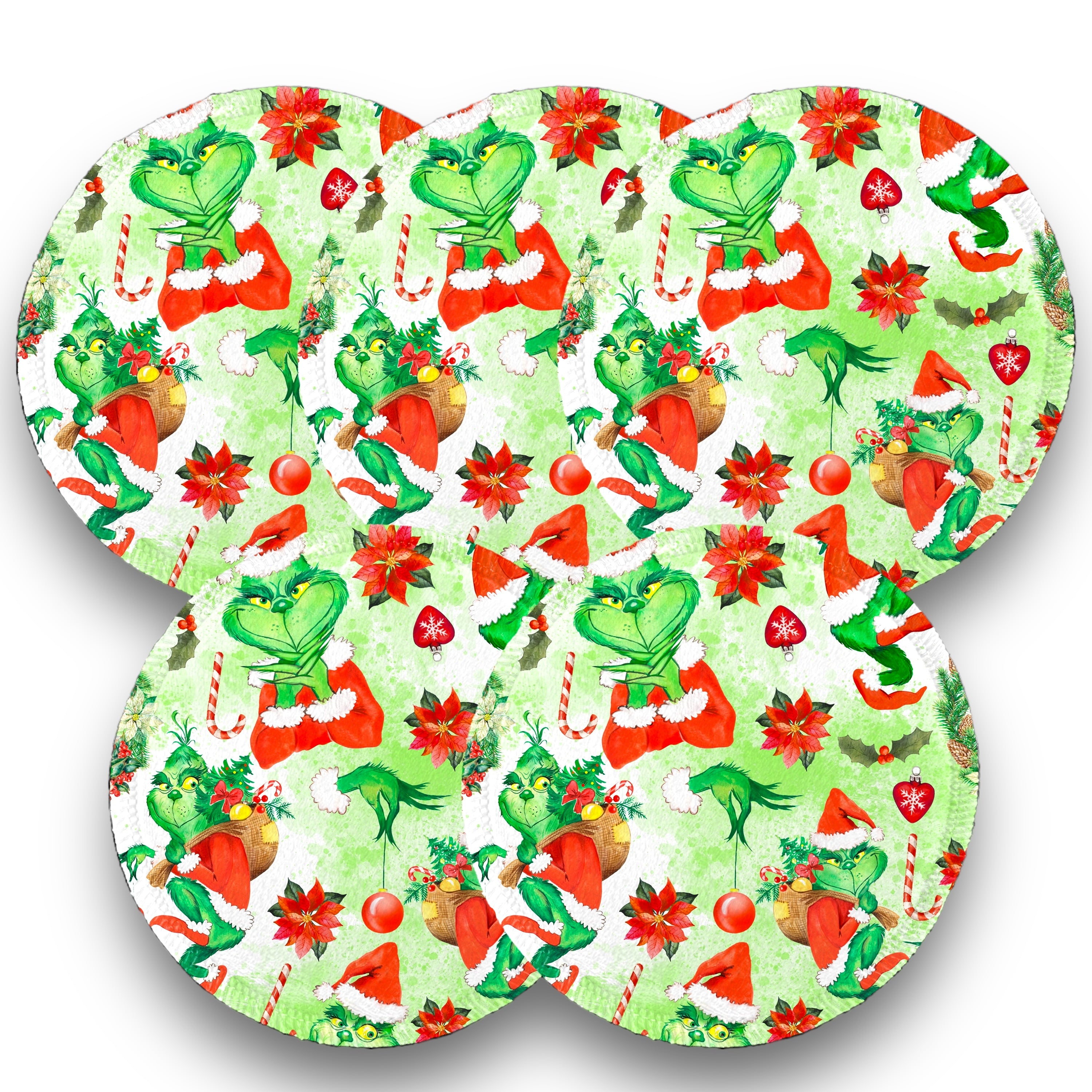 Desmaquillantes grinch pack 5 piezas 12 cms