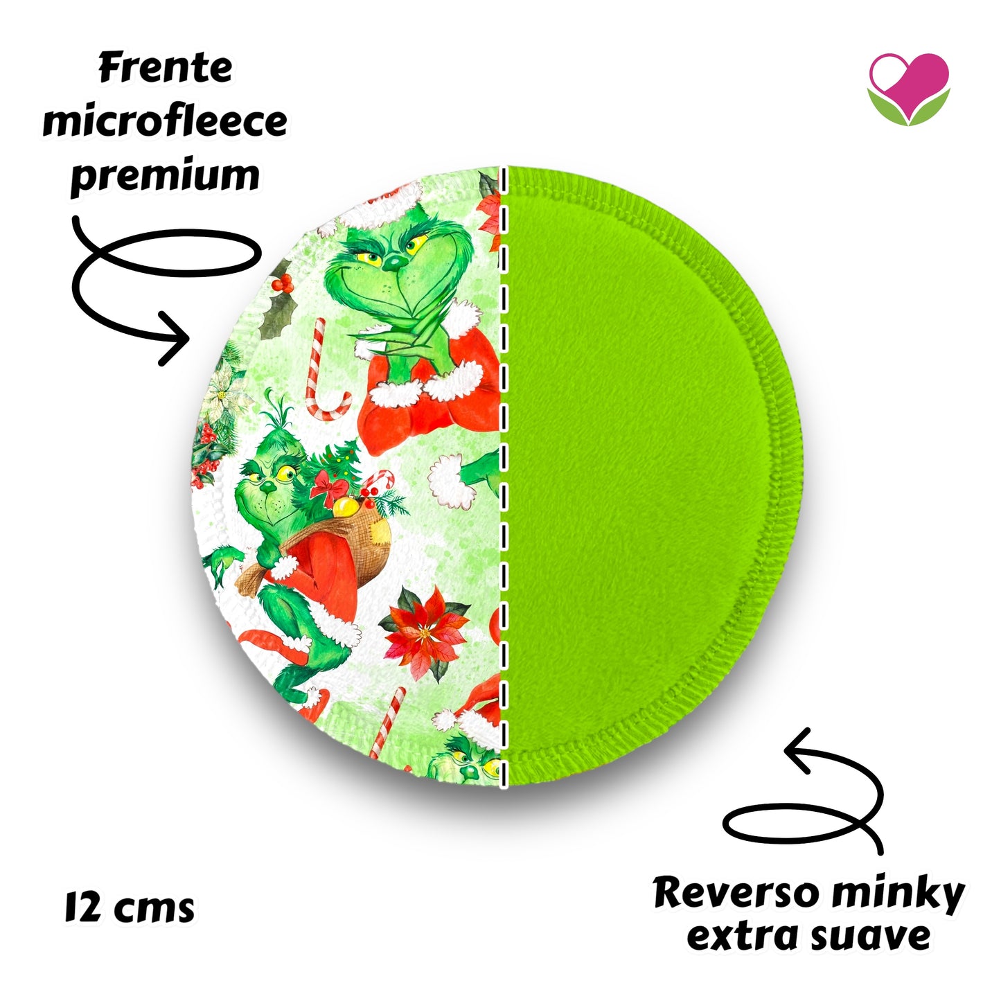 Desmaquillantes grinch pack 5 piezas 12 cms