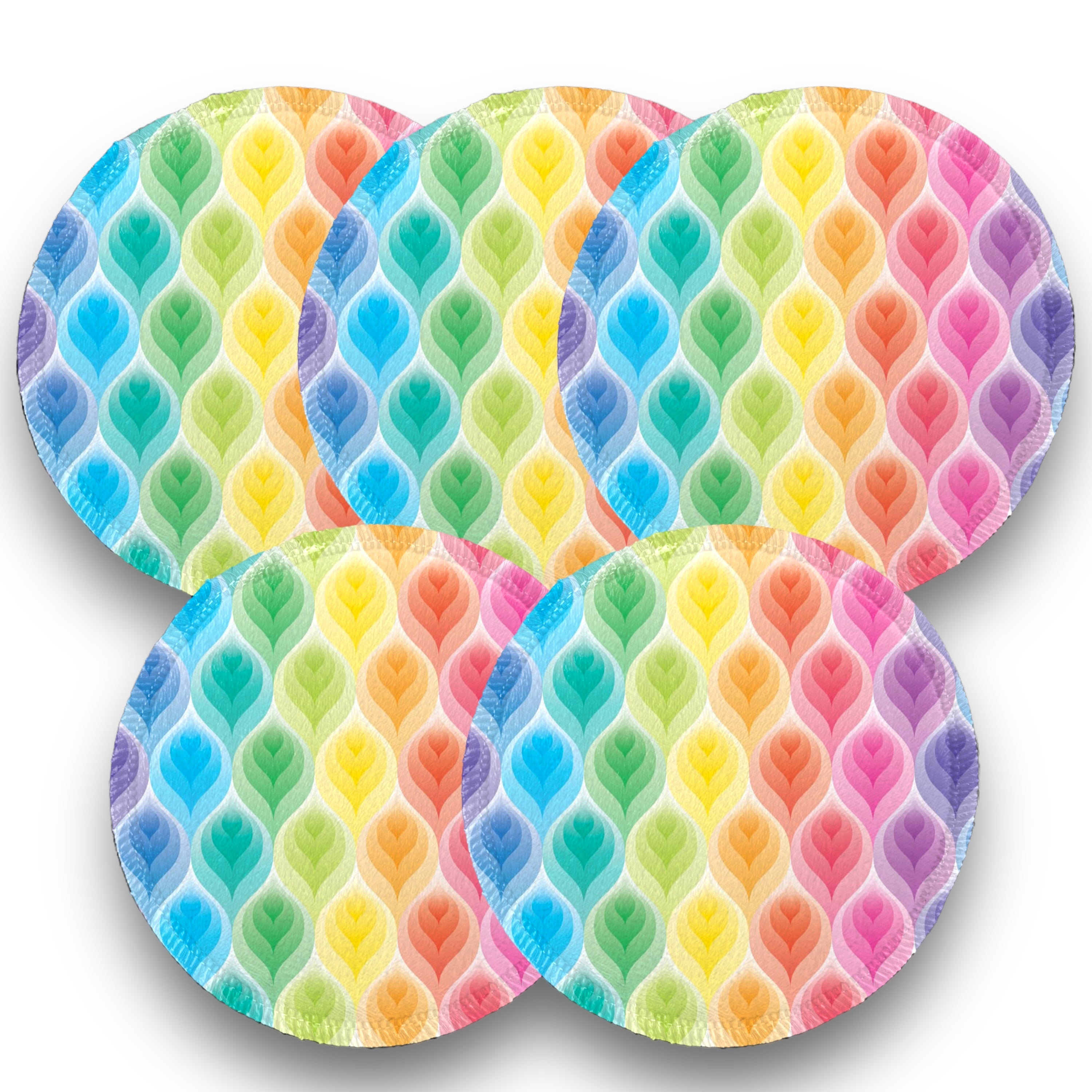 Desmaquillantes hojitas colores pack 5 piezas 12 cms