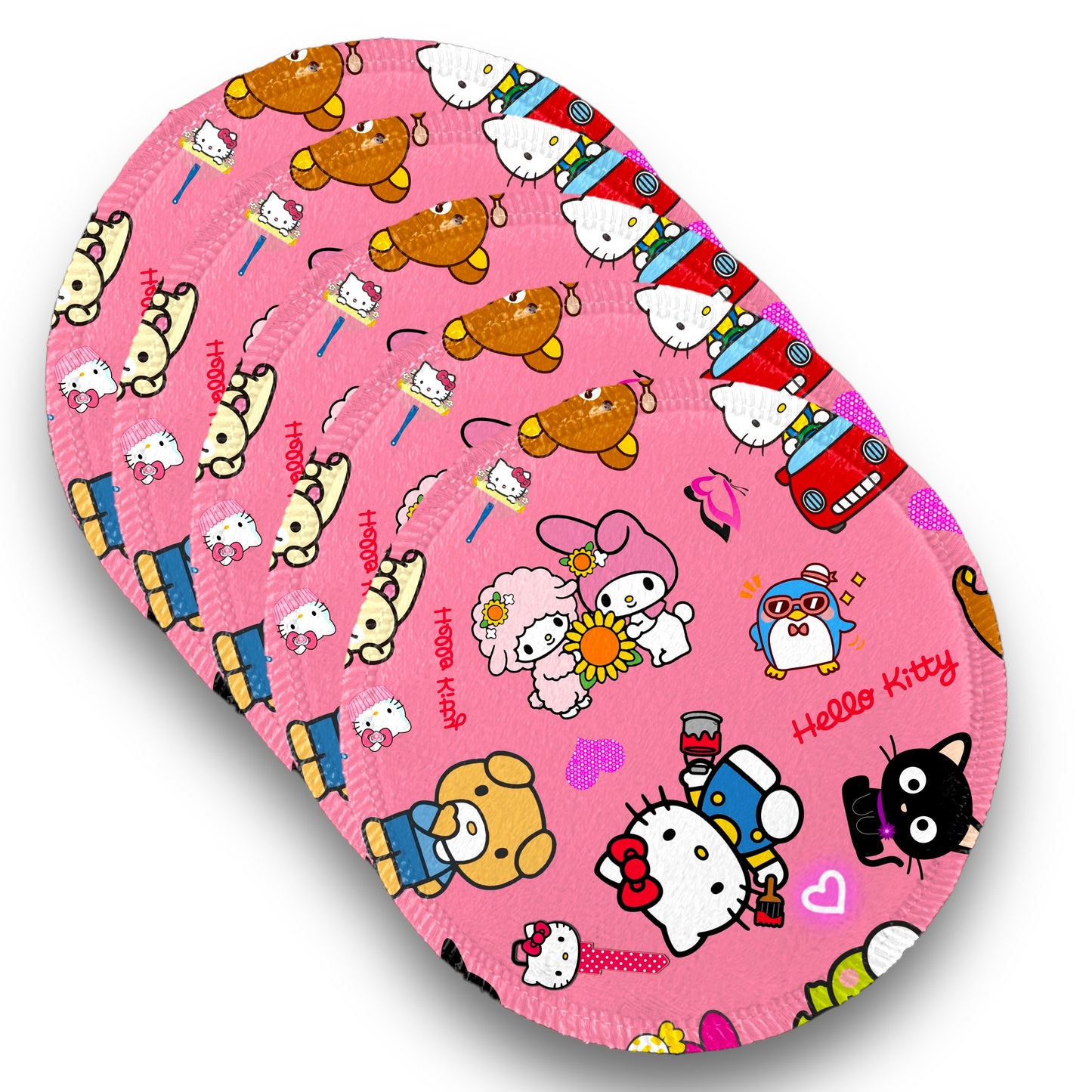 Desmaquillantes kitty friends pack 5 piezas 12 cms