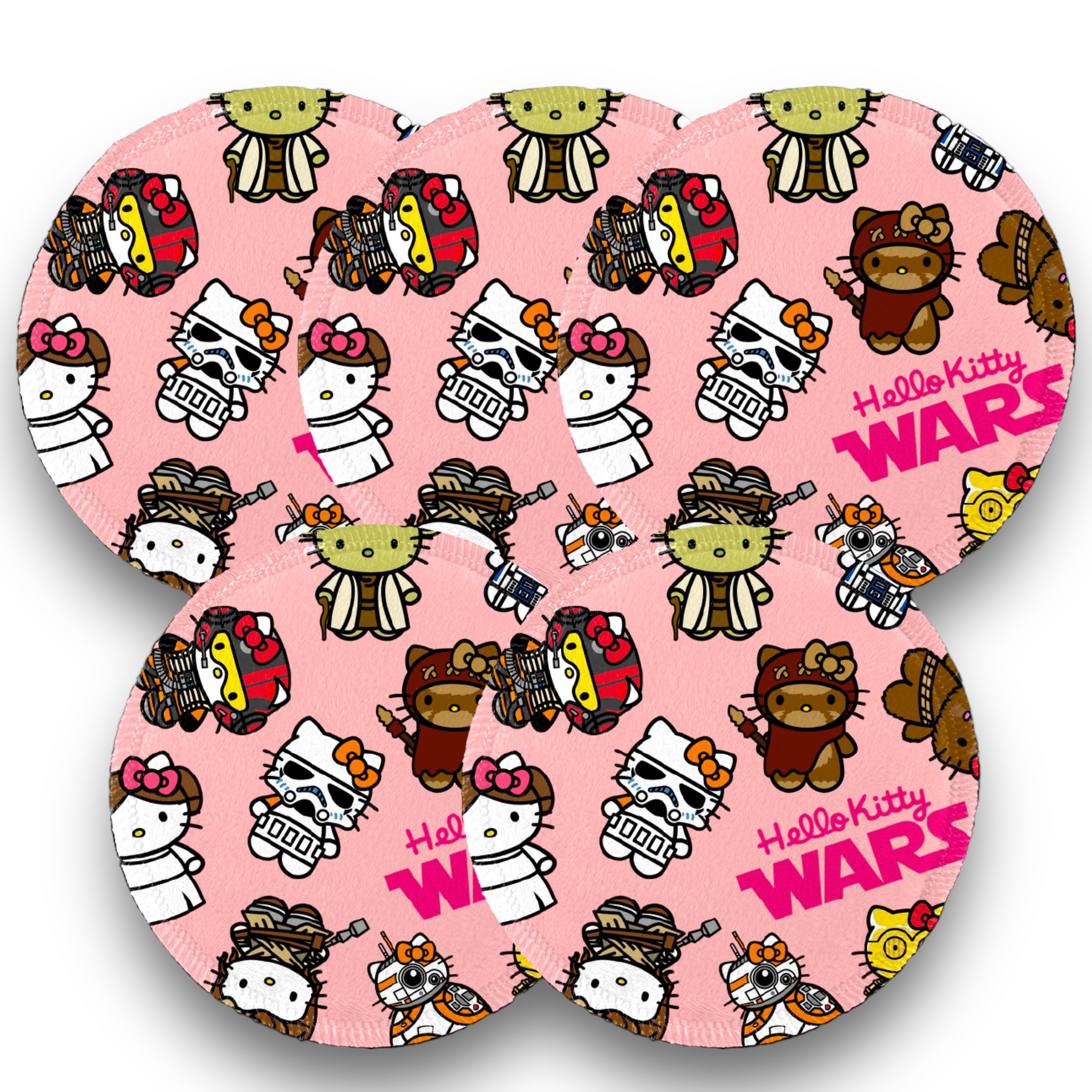 Desmaquillantes kitty wars pack 5 piezas 12 cms