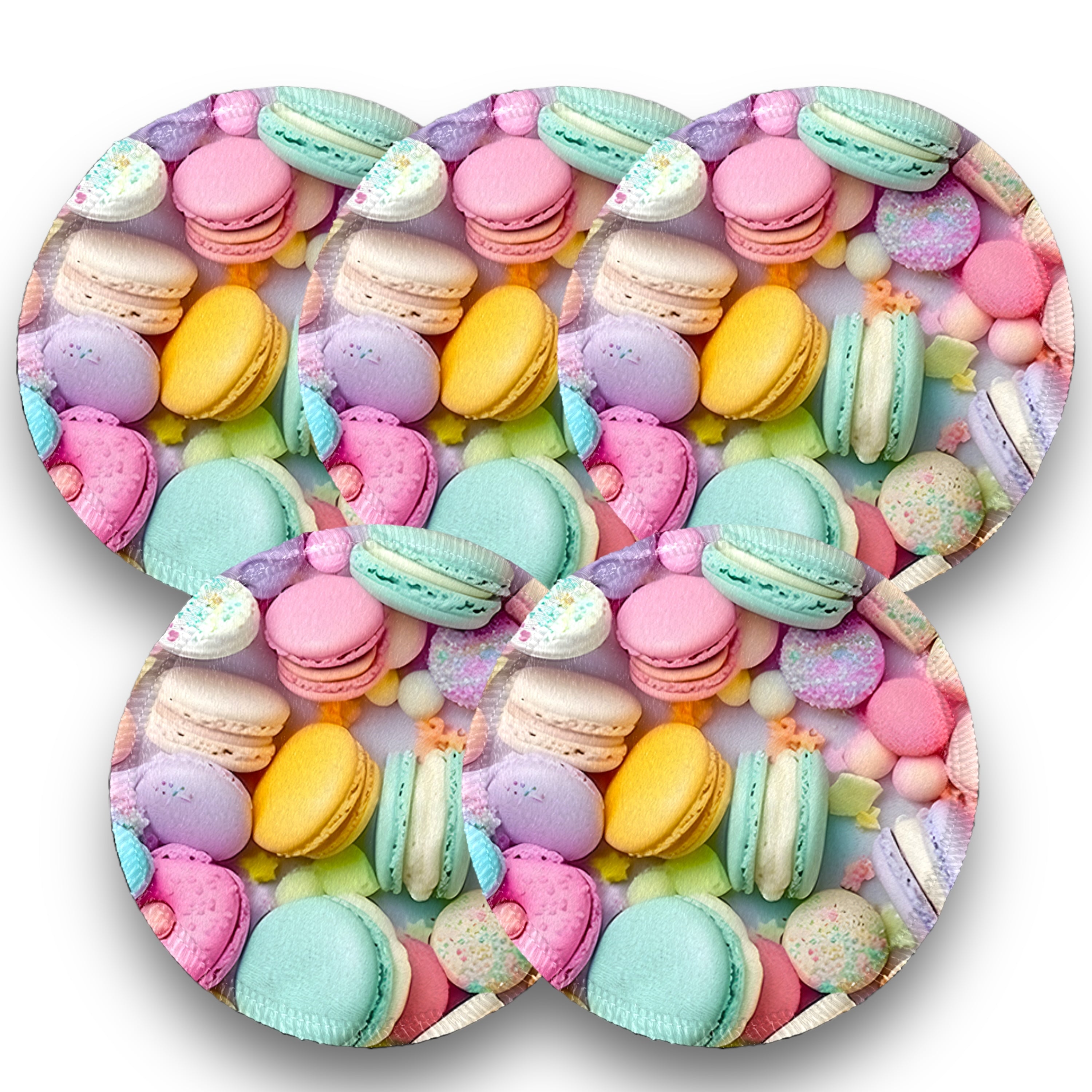Desmaquillantes macarones pack 5 piezas 12 cms