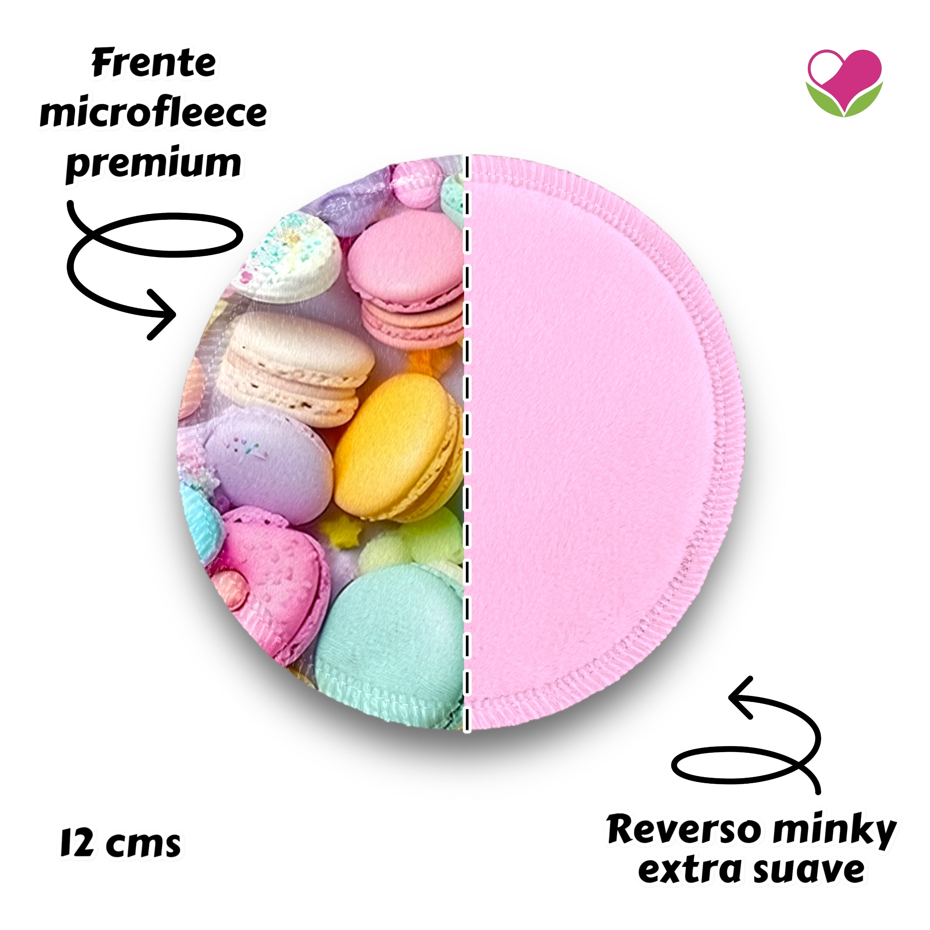 Desmaquillantes macarones pack 5 piezas 12 cms