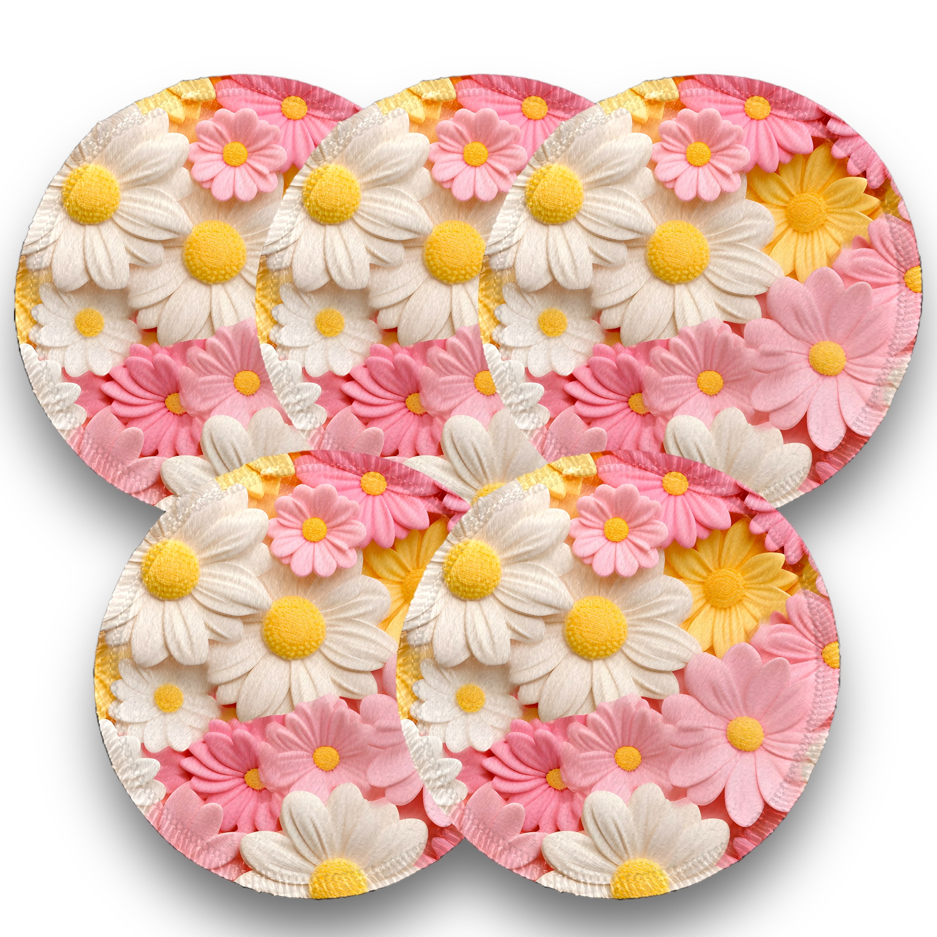 Desmaquillantes margaritas pack 5 piezas 12 cms