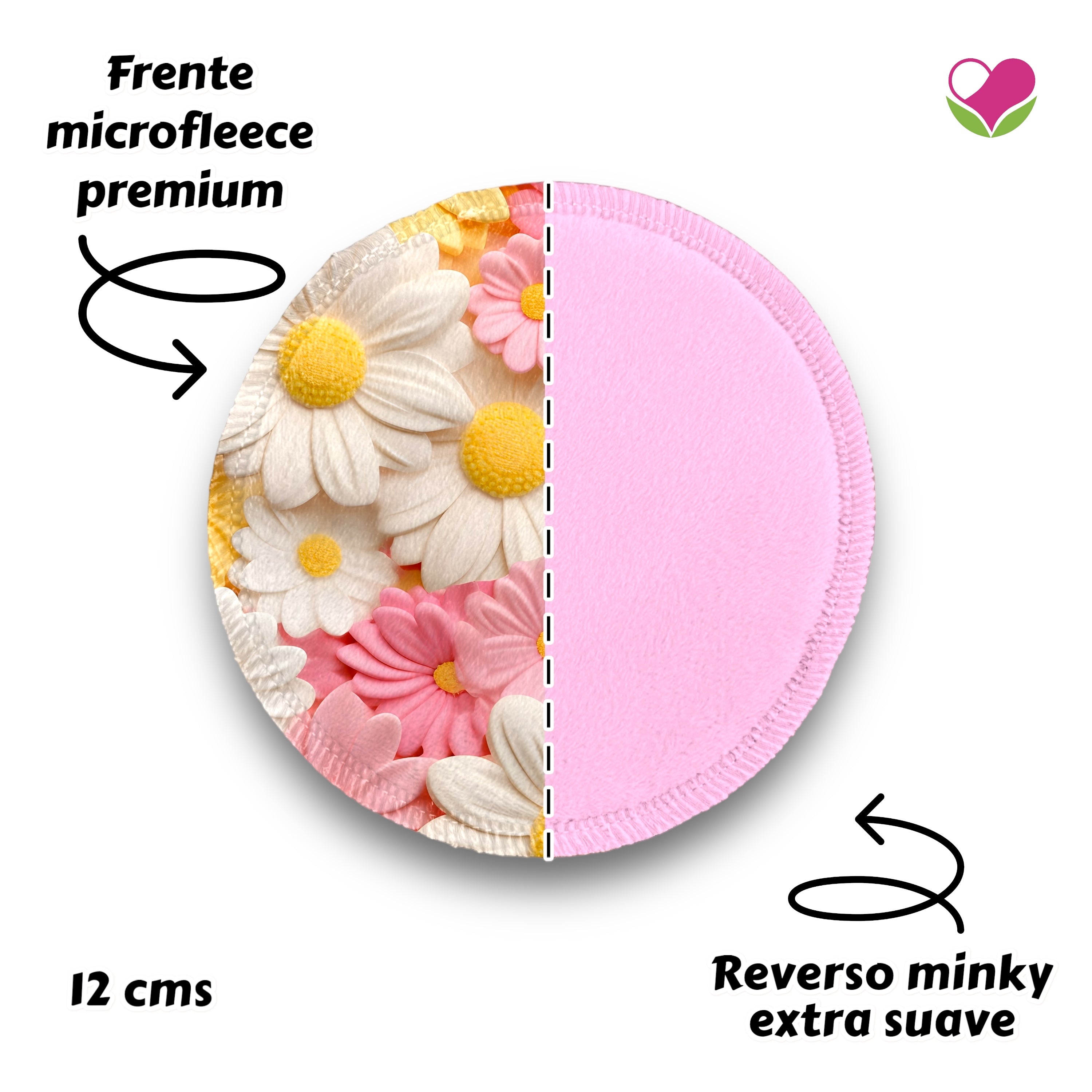 Desmaquillantes margaritas pack 5 piezas 12 cms