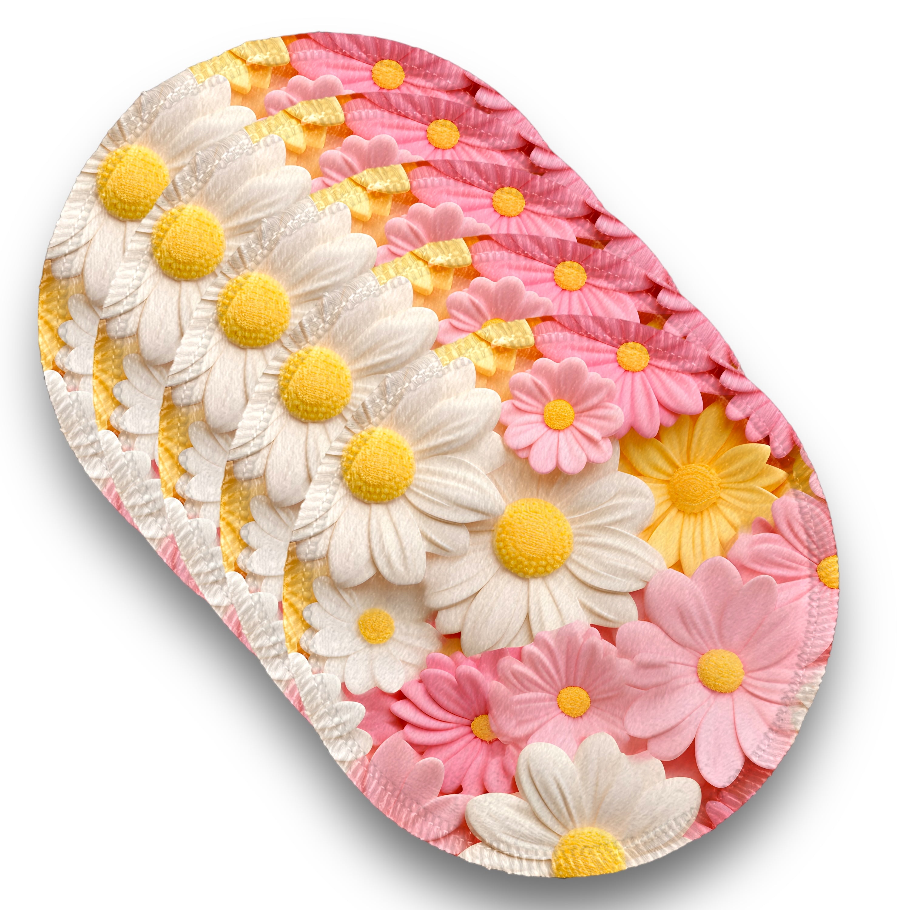 Desmaquillantes margaritas pack 5 piezas 12 cms