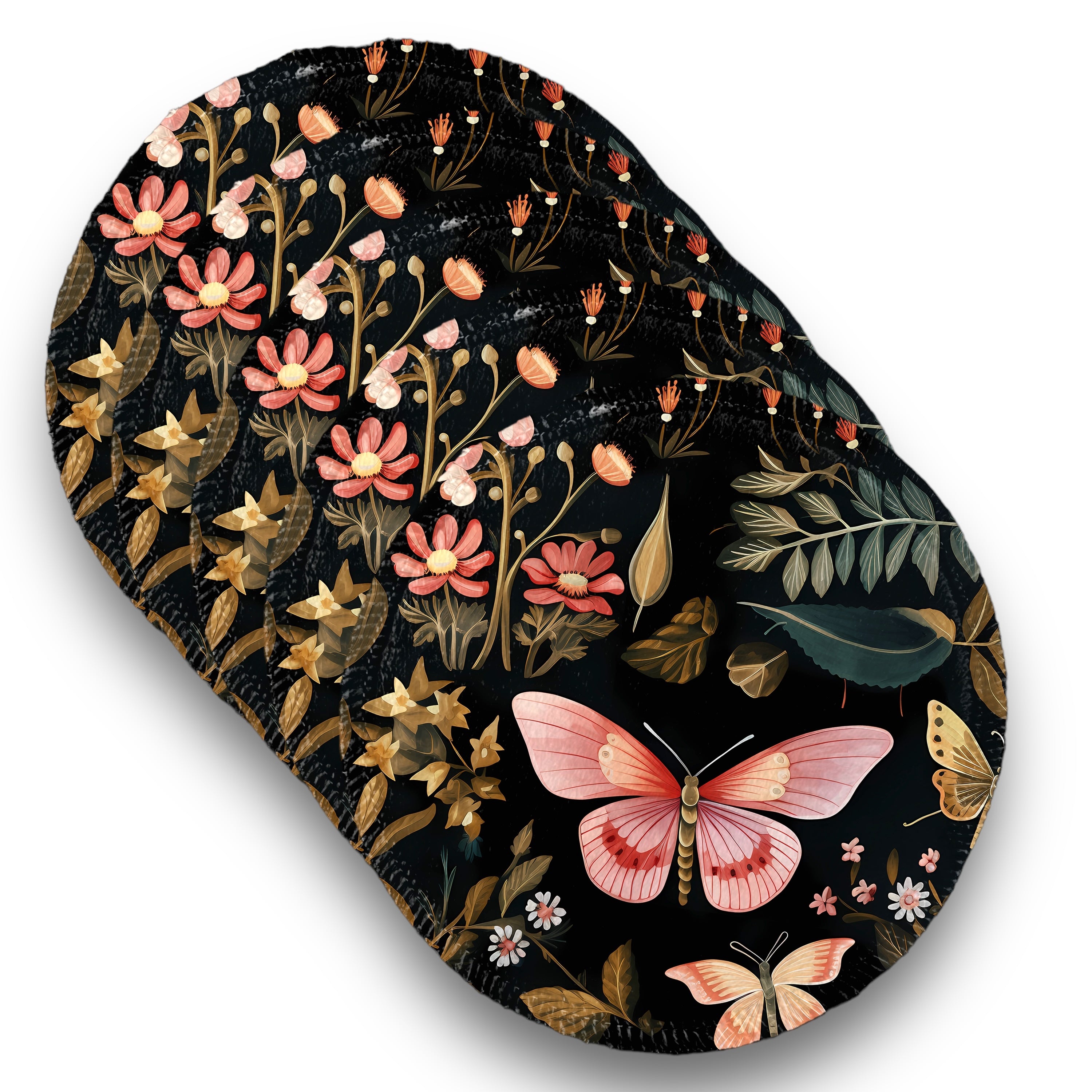 Desmaquillantes mariposas oro pack 5 piezas 12 cms
