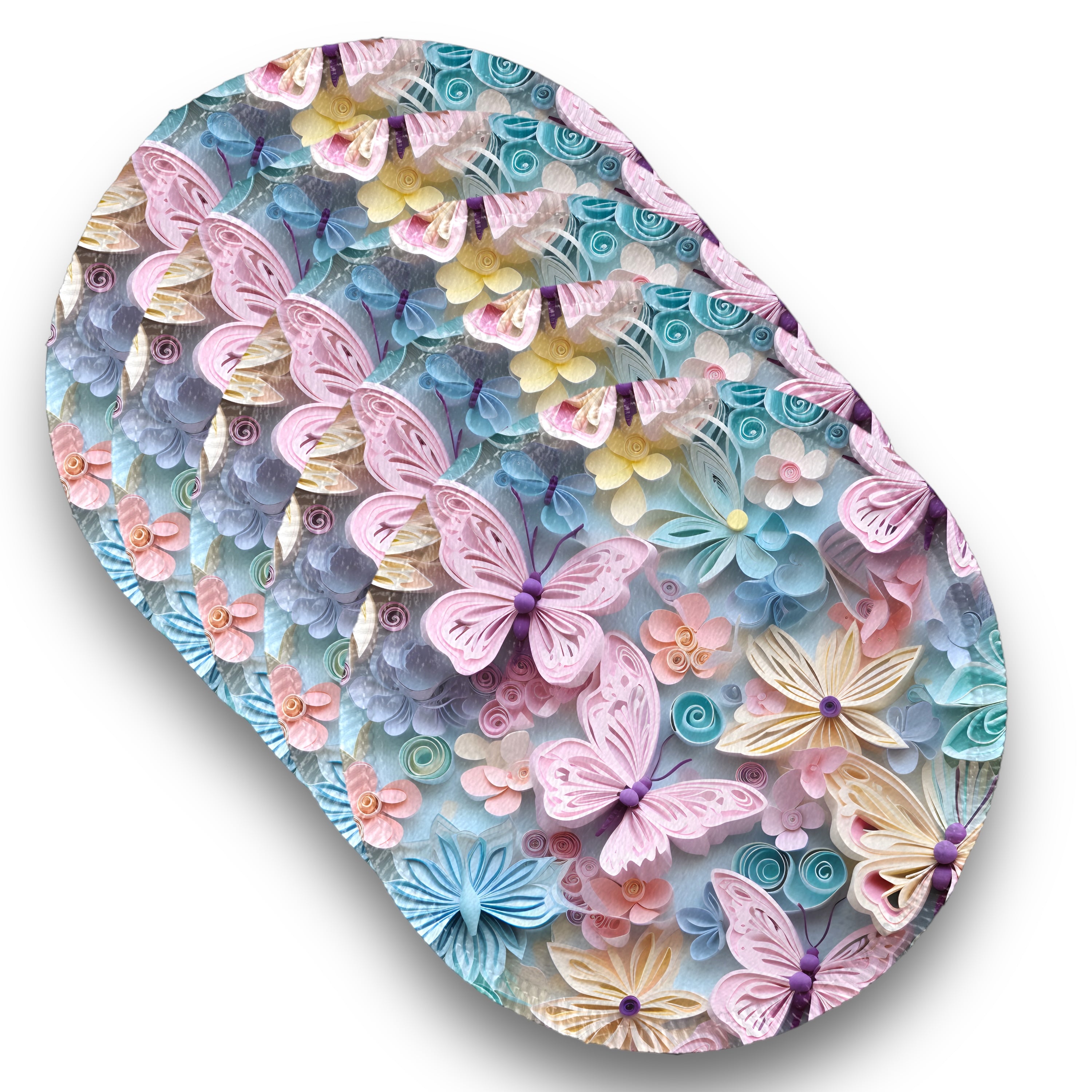 Desmaquillantes mariposas papel pack 5 piezas 12 cms