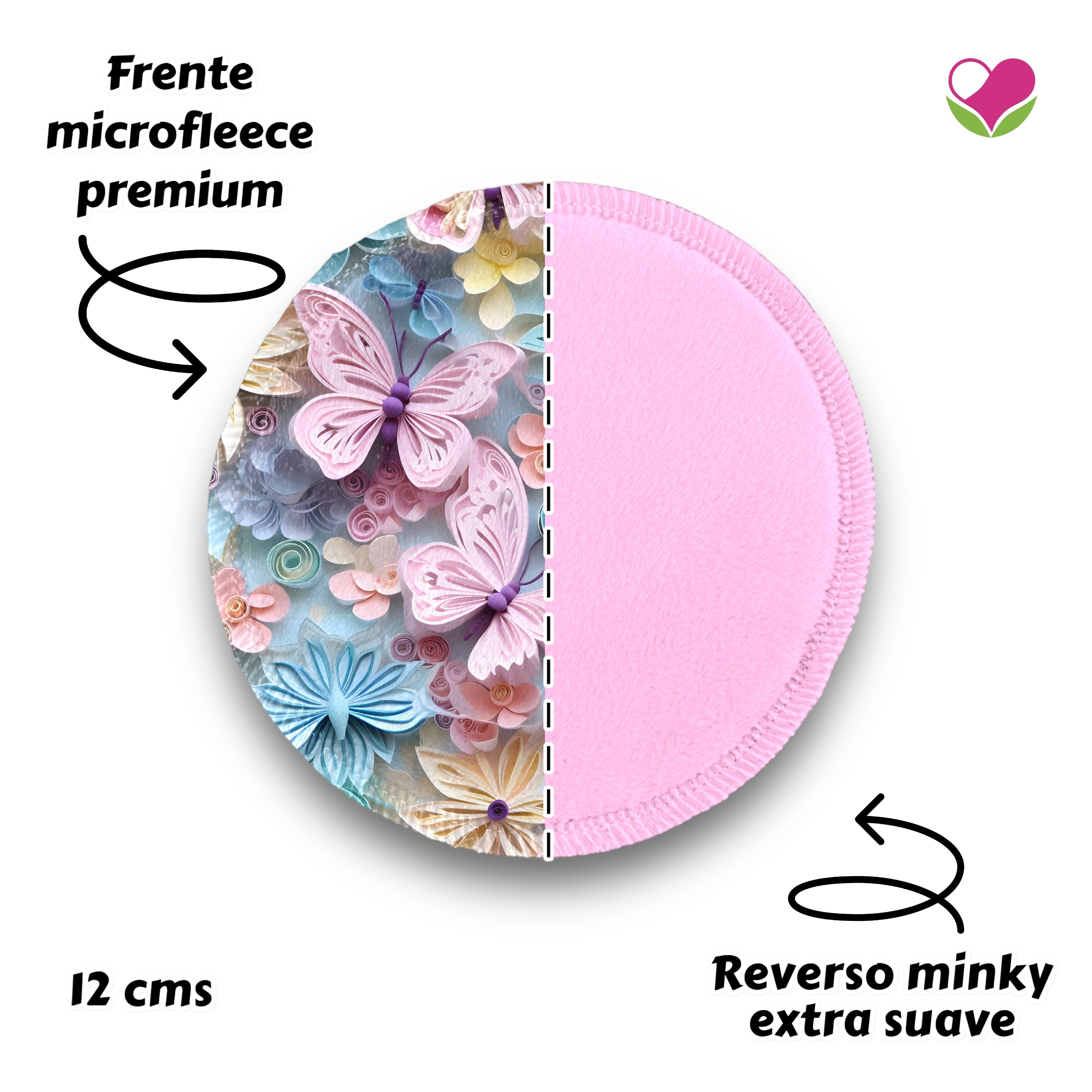 Desmaquillantes mariposas papel pack 5 piezas 12 cms