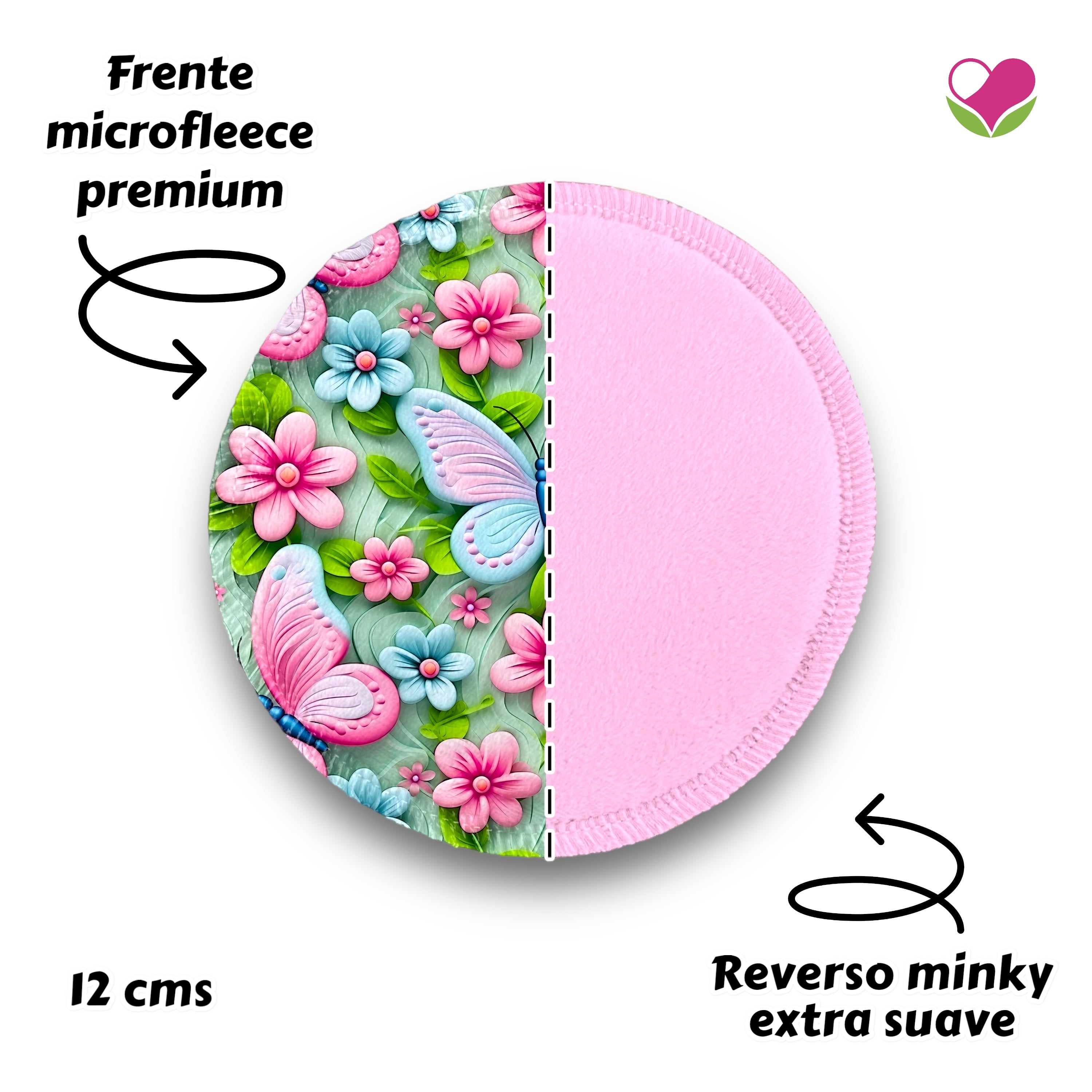 Pack 5 desmaquillantes mariposas pastel