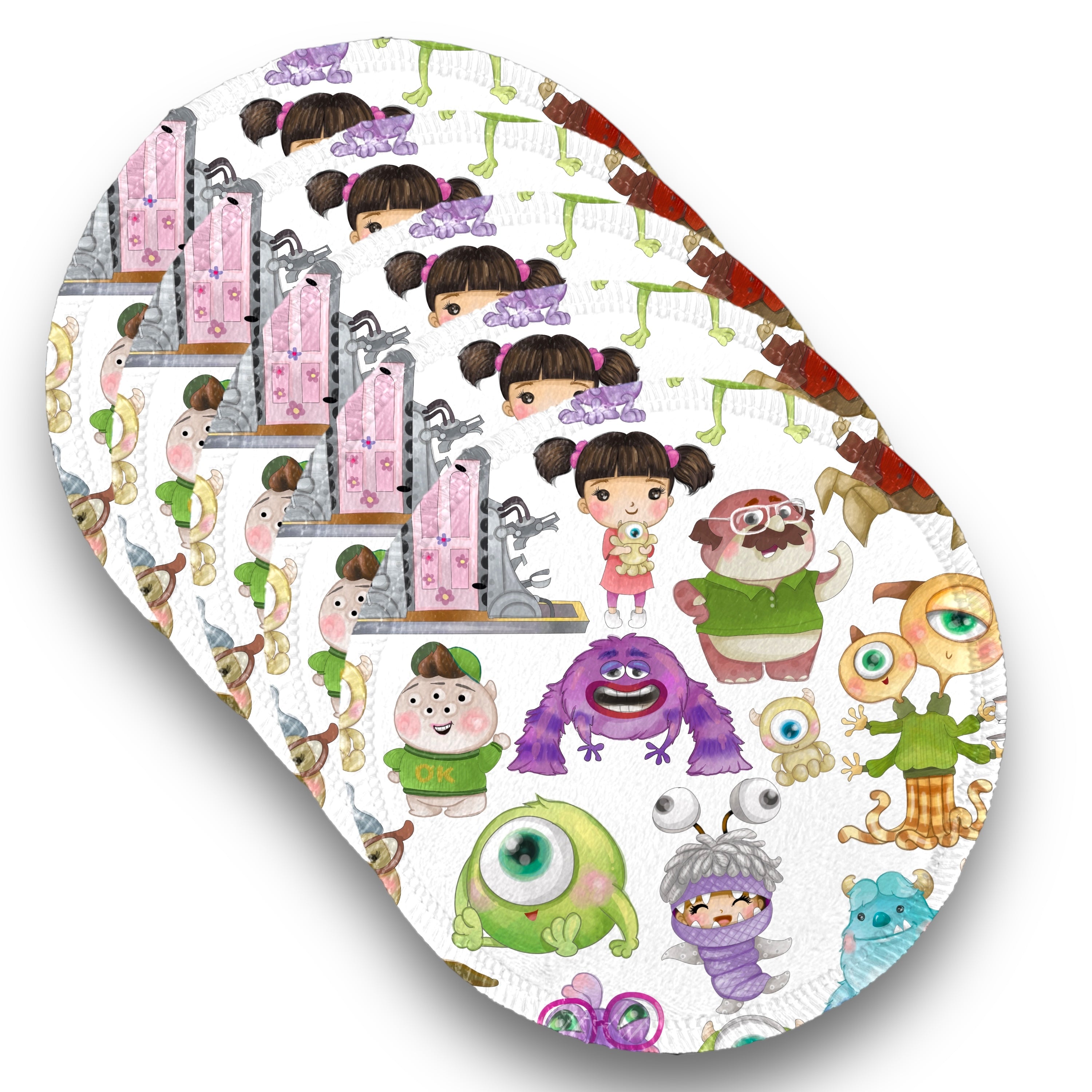 Desmaquillantes monsters inc pack 5 piezas 12 cms