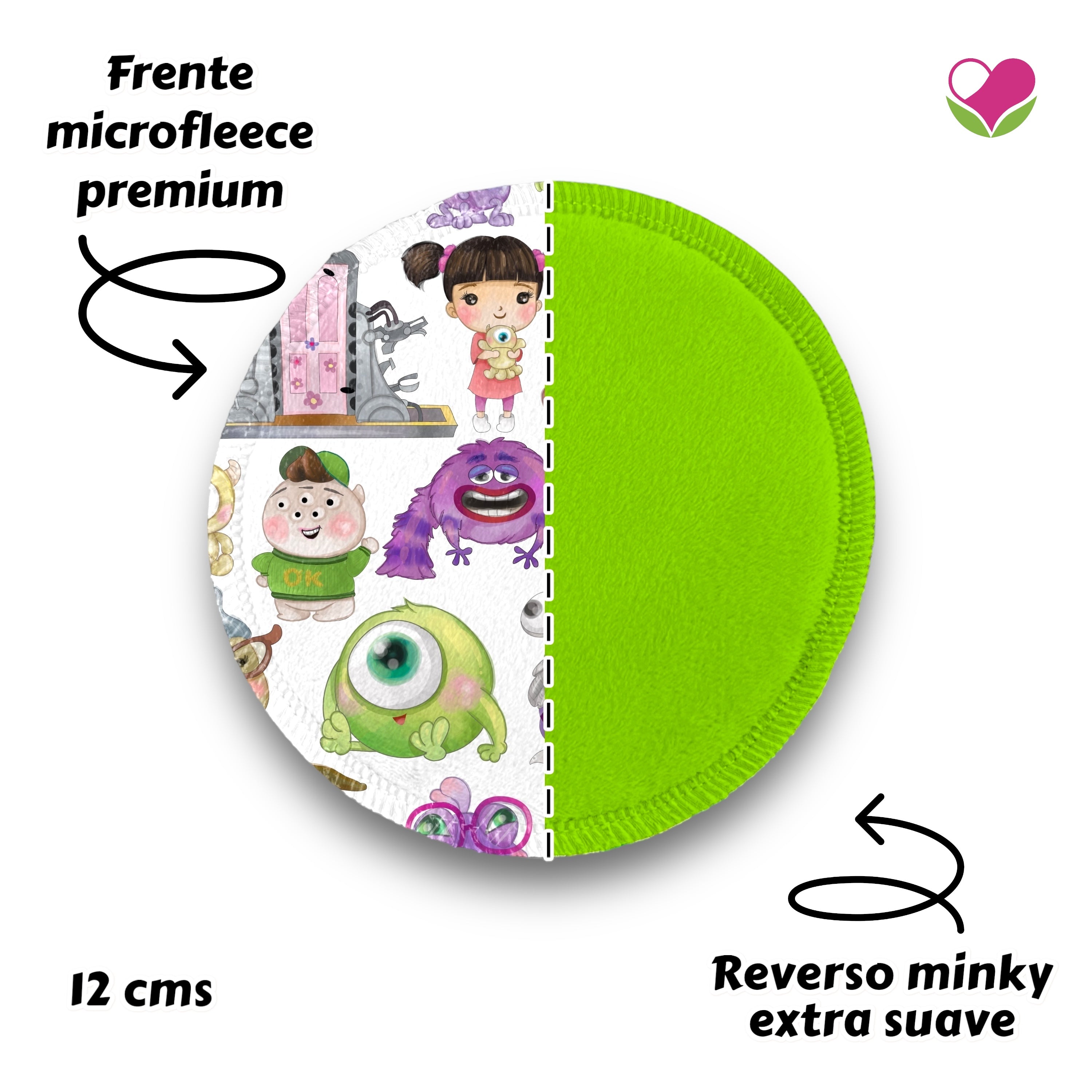 Desmaquillantes monsters inc pack 5 piezas 12 cms