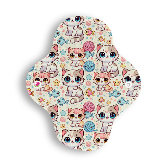 Maxi panti protector gatitos kawaii pastel 20 cms